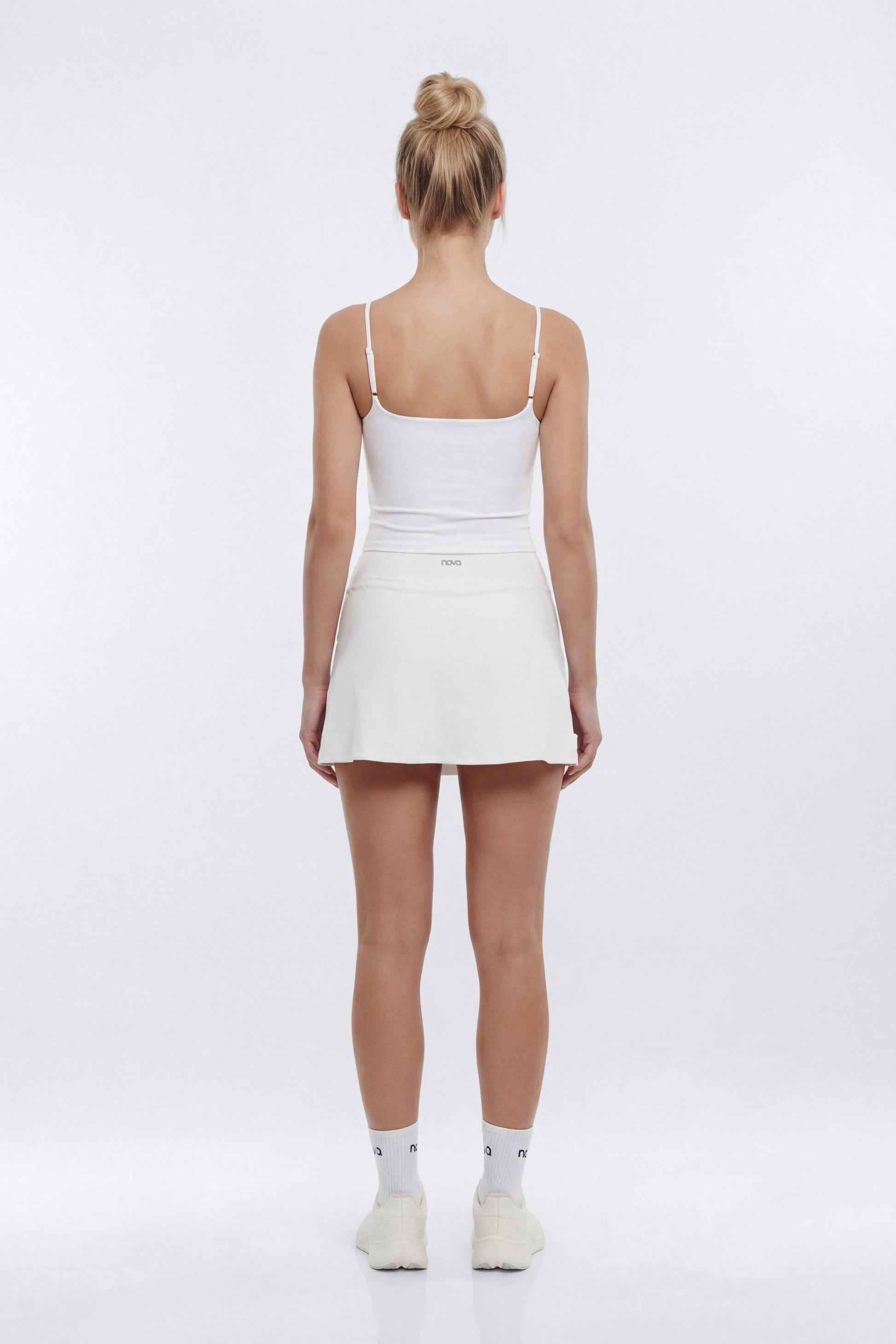 CloudForm™ Front Wrap Sports Mini Skort - Bright White Fashion Nova