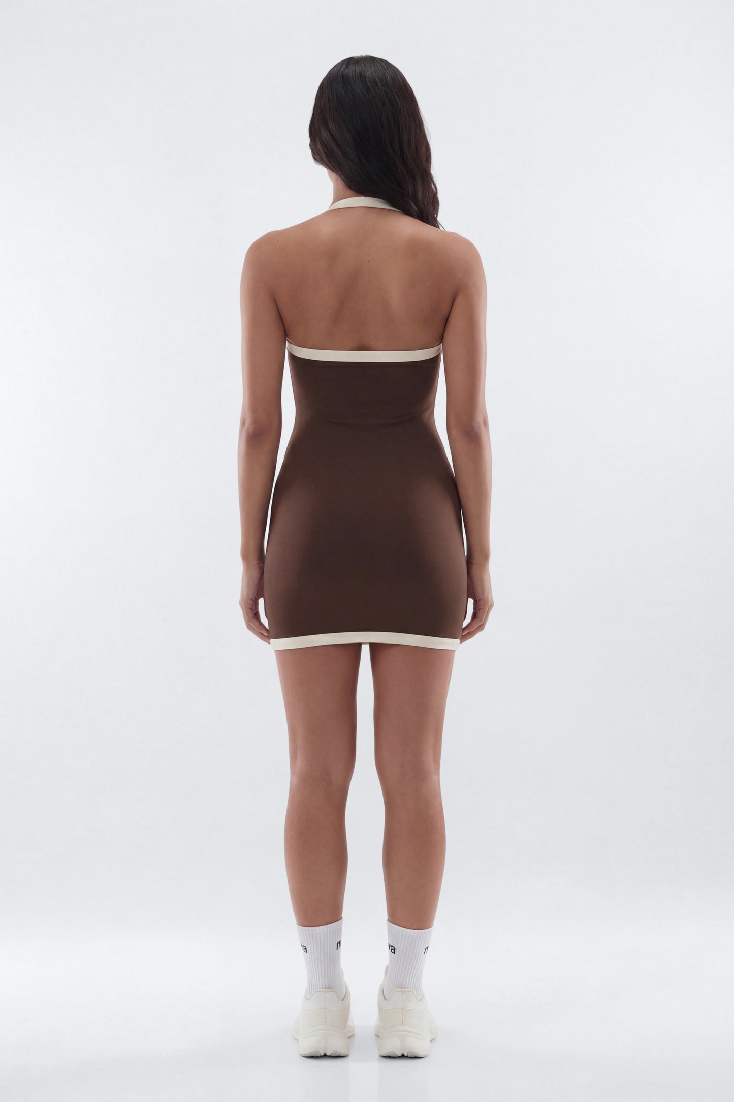 CloudForm™ Halter 2-in-1 Sports Dress - Brown Fashion Nova