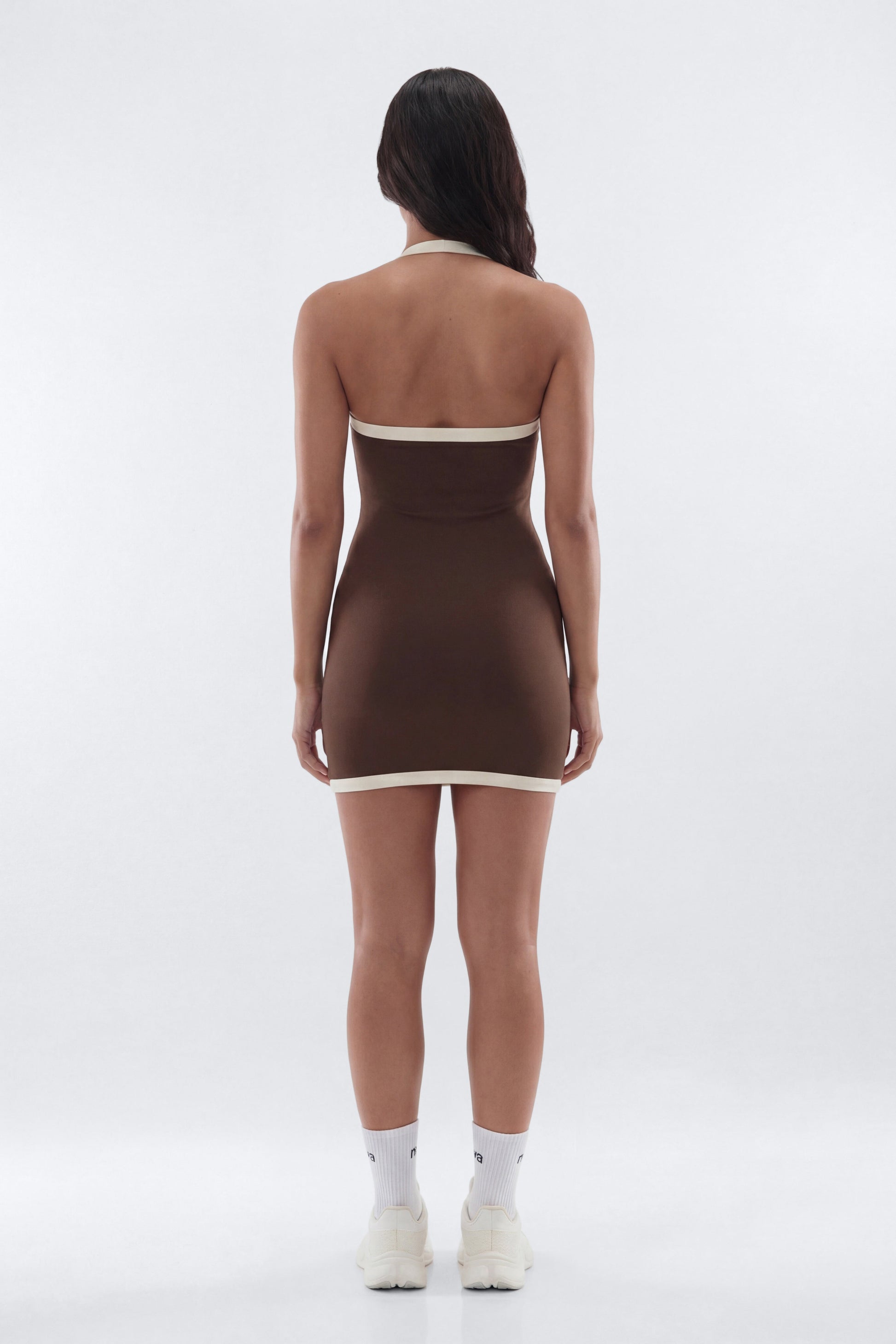 CloudForm™ Halter 2-in-1 Sports Dress - Brown Fashion Nova