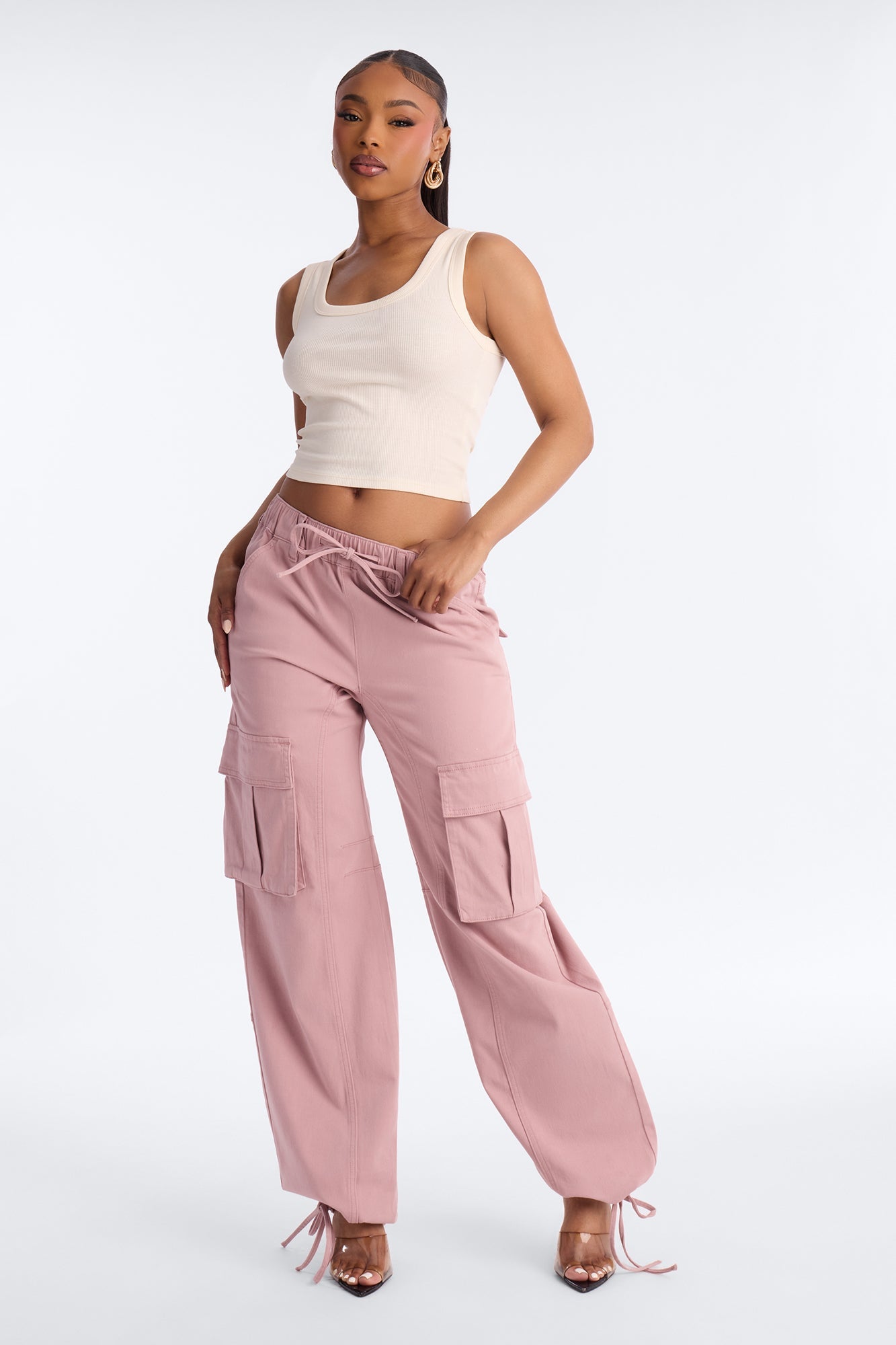 Portland Washed Cargo Pant - Blush Fashion Nova