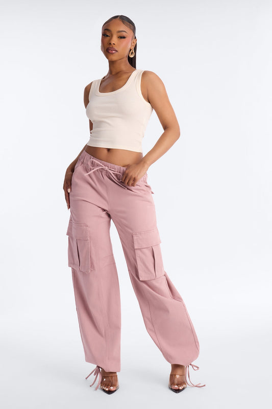 Portland Washed Cargo Pant - Blush Fashion Nova