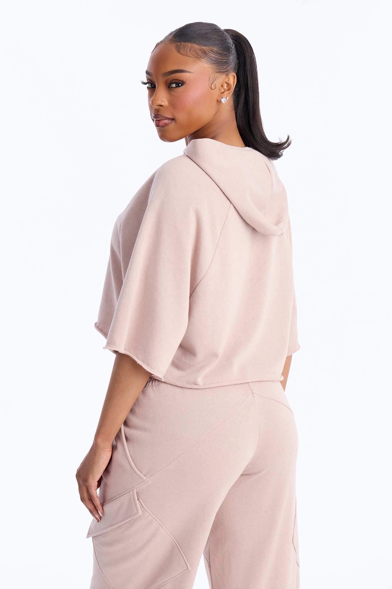Easy Days French Terry Lounge Top - Taupe