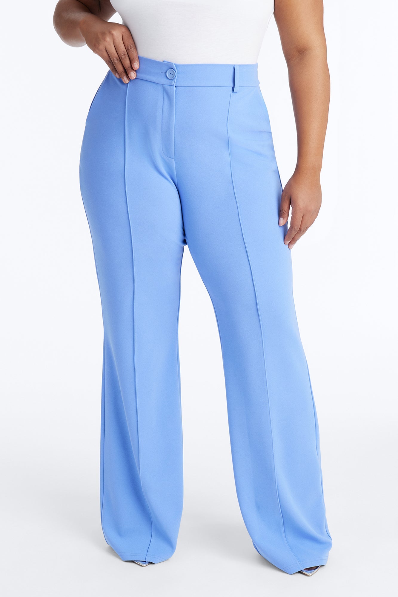 Heidi Wide Leg Trouser Pant - Periwinkle