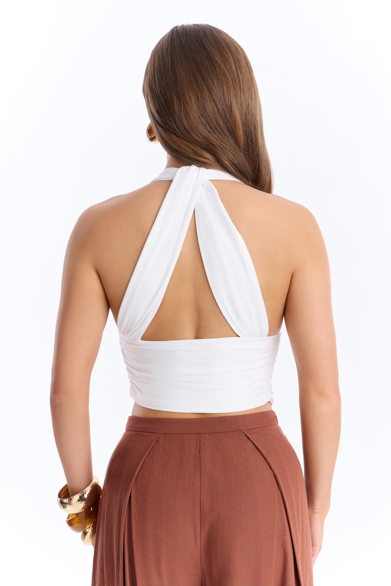 Side Attraction One Shoulder Ruched Top - White Fashion Nova