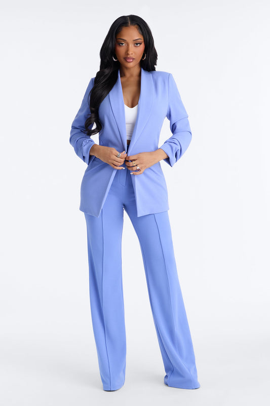 Heidi Wide Leg Trouser Pant - Periwinkle