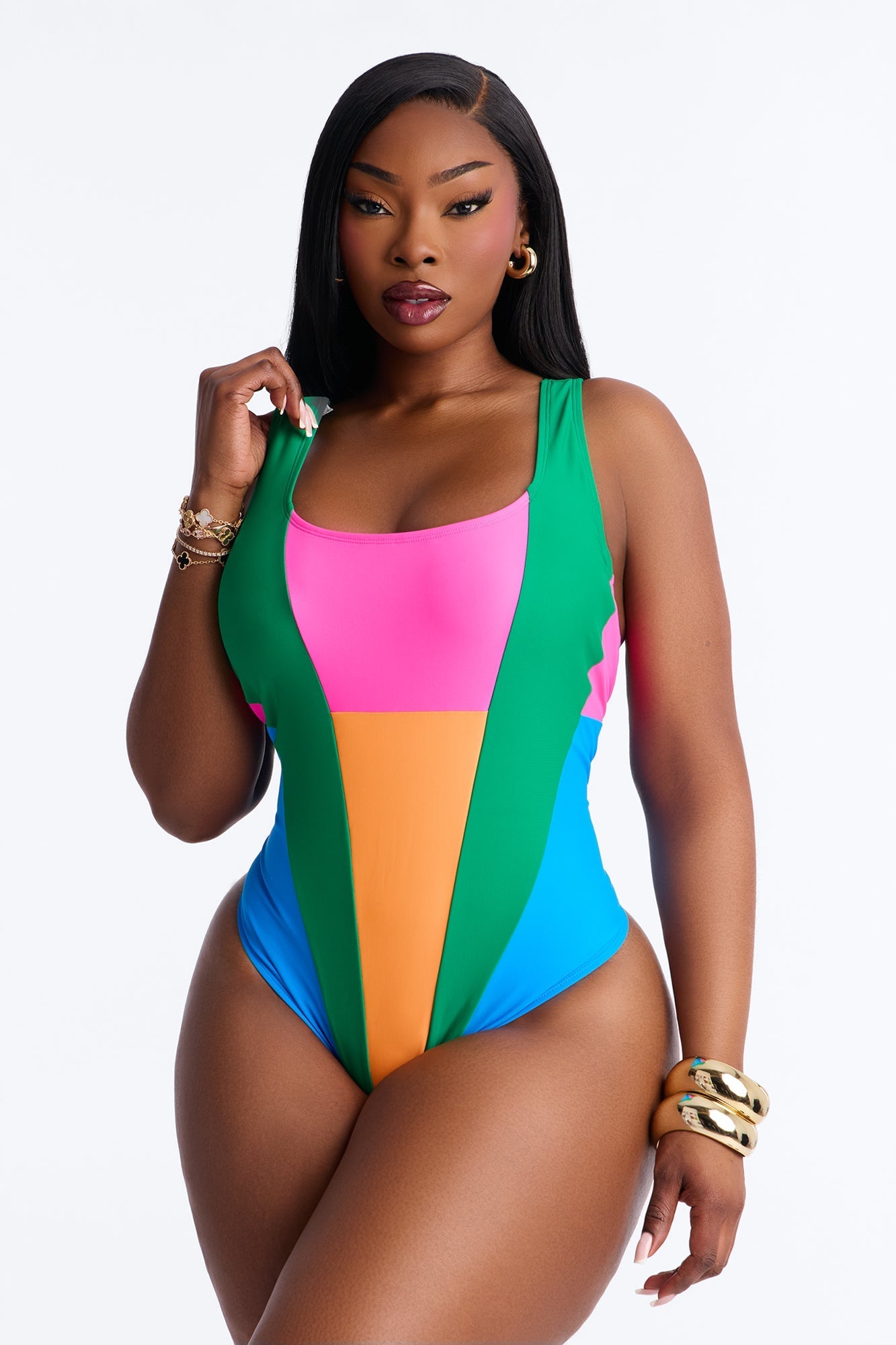 Manhattan Beach Moment 1 Piece Swimsuit - Multi Color Fashion Nova
