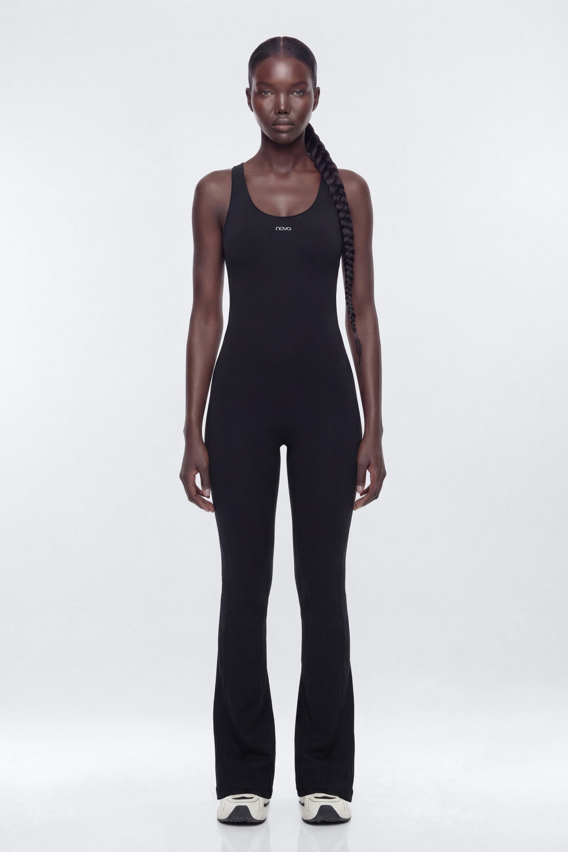 CloudForm™ 32″ Inseam Backless Sports Jumpsuit - Black Fashion Nova