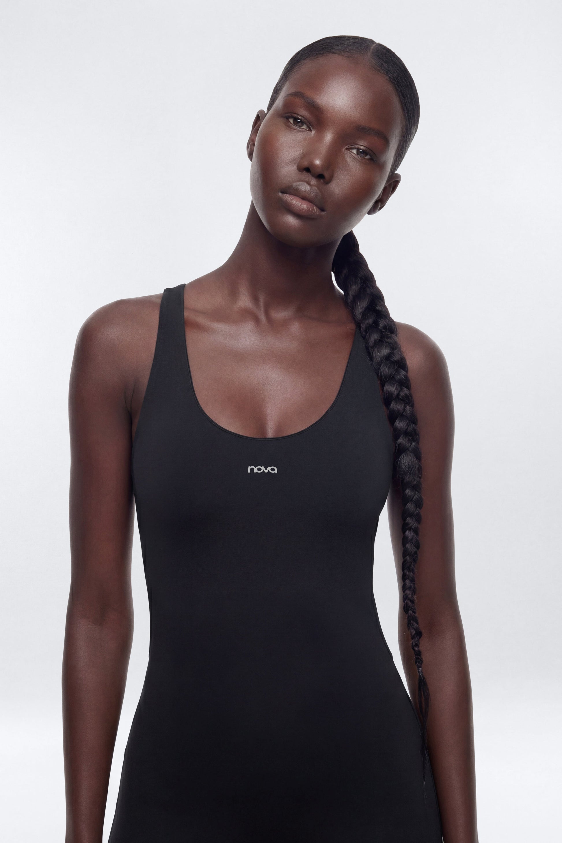 CloudForm™ 32″ Inseam Backless Sports Jumpsuit - Black Fashion Nova