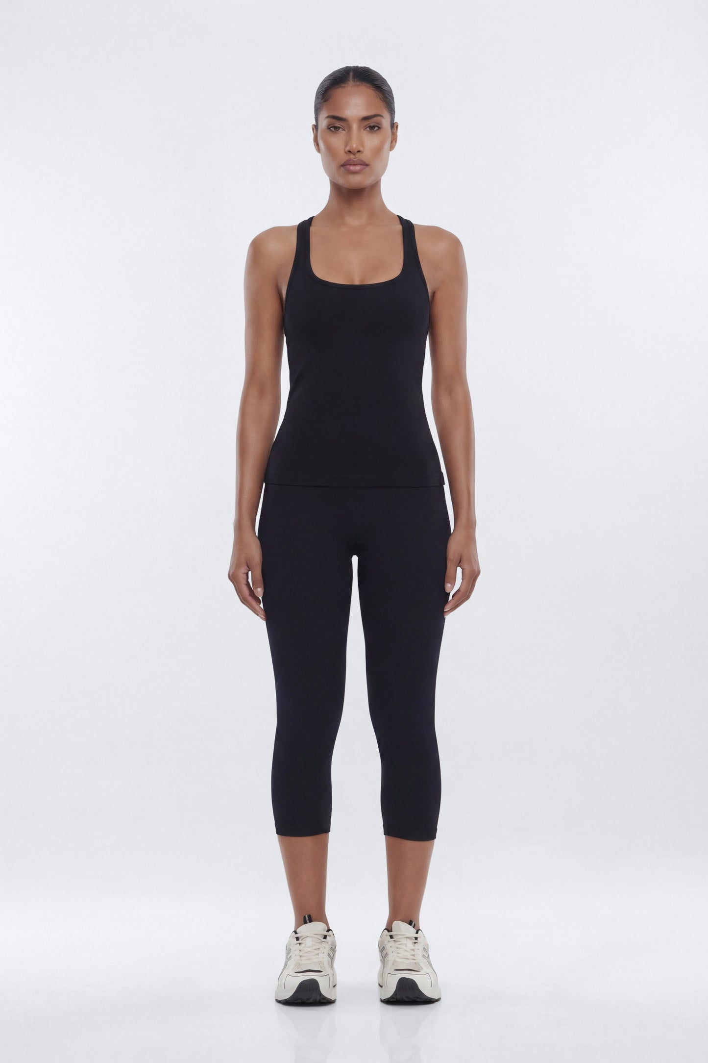SeamlessLift™ Scoop Neck Racerback Active Tank - Black Fashion Nova