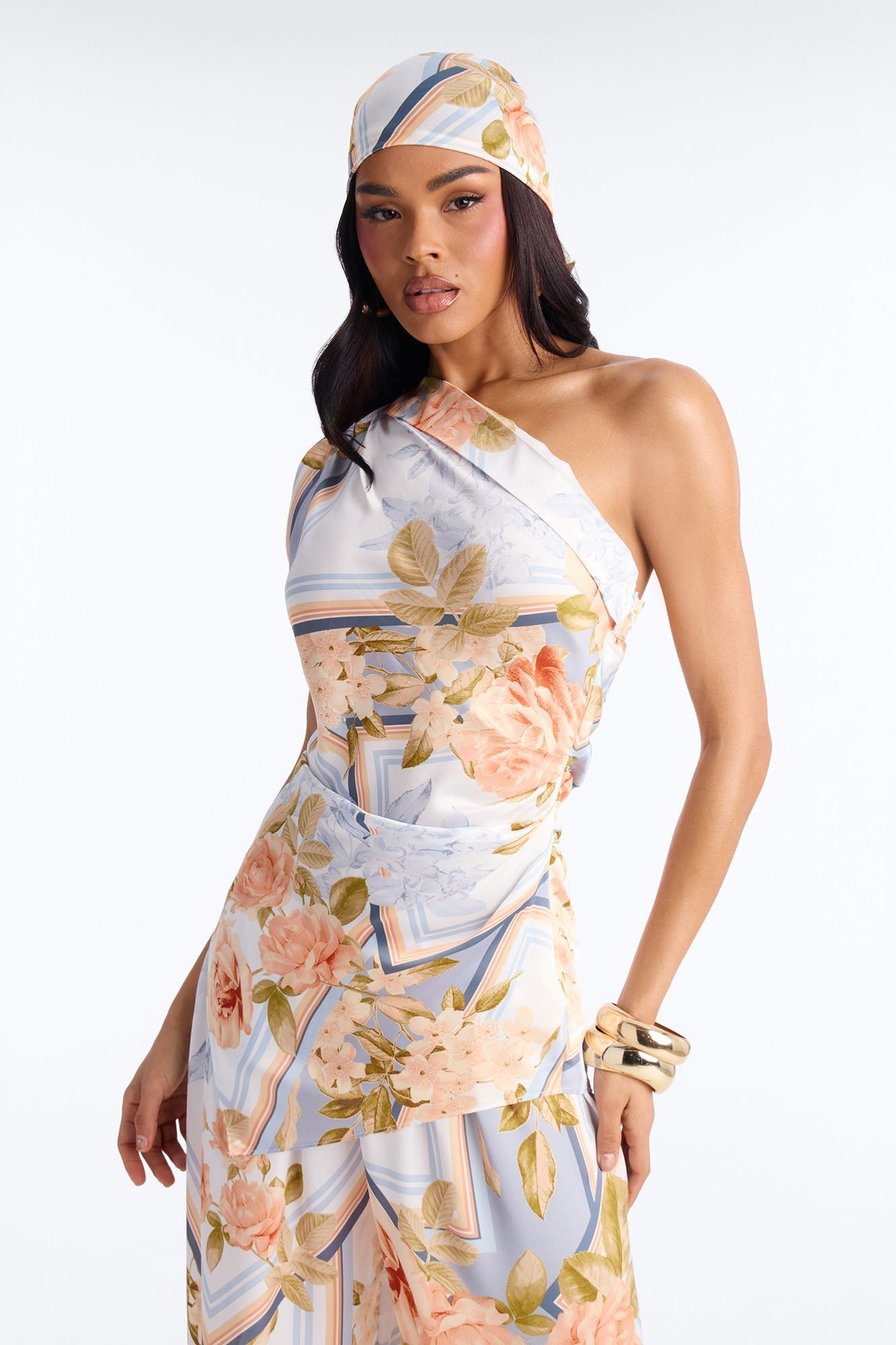 Rosalinda Satin 3 Piece Pant - Blue/combo Fashion Nova