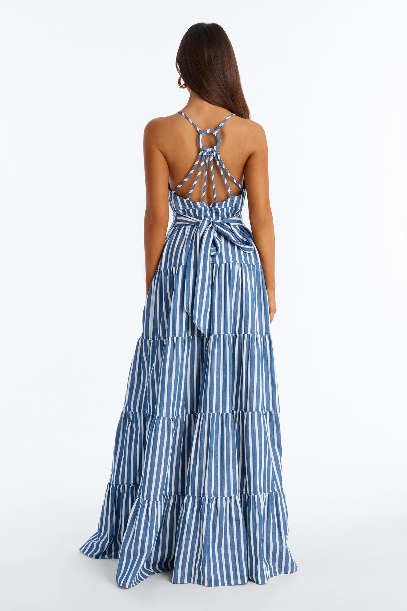 Olivia Striped Maxi Dress - Blue/combo