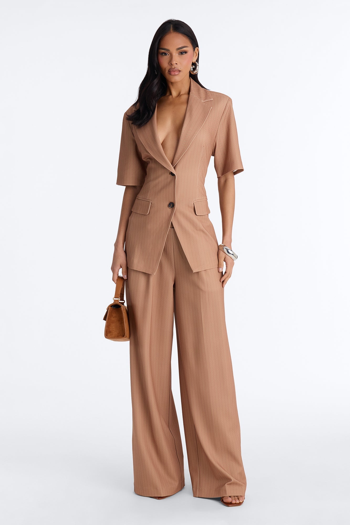 Command The Room Blazer Pant Set - Camel Fashion Nova