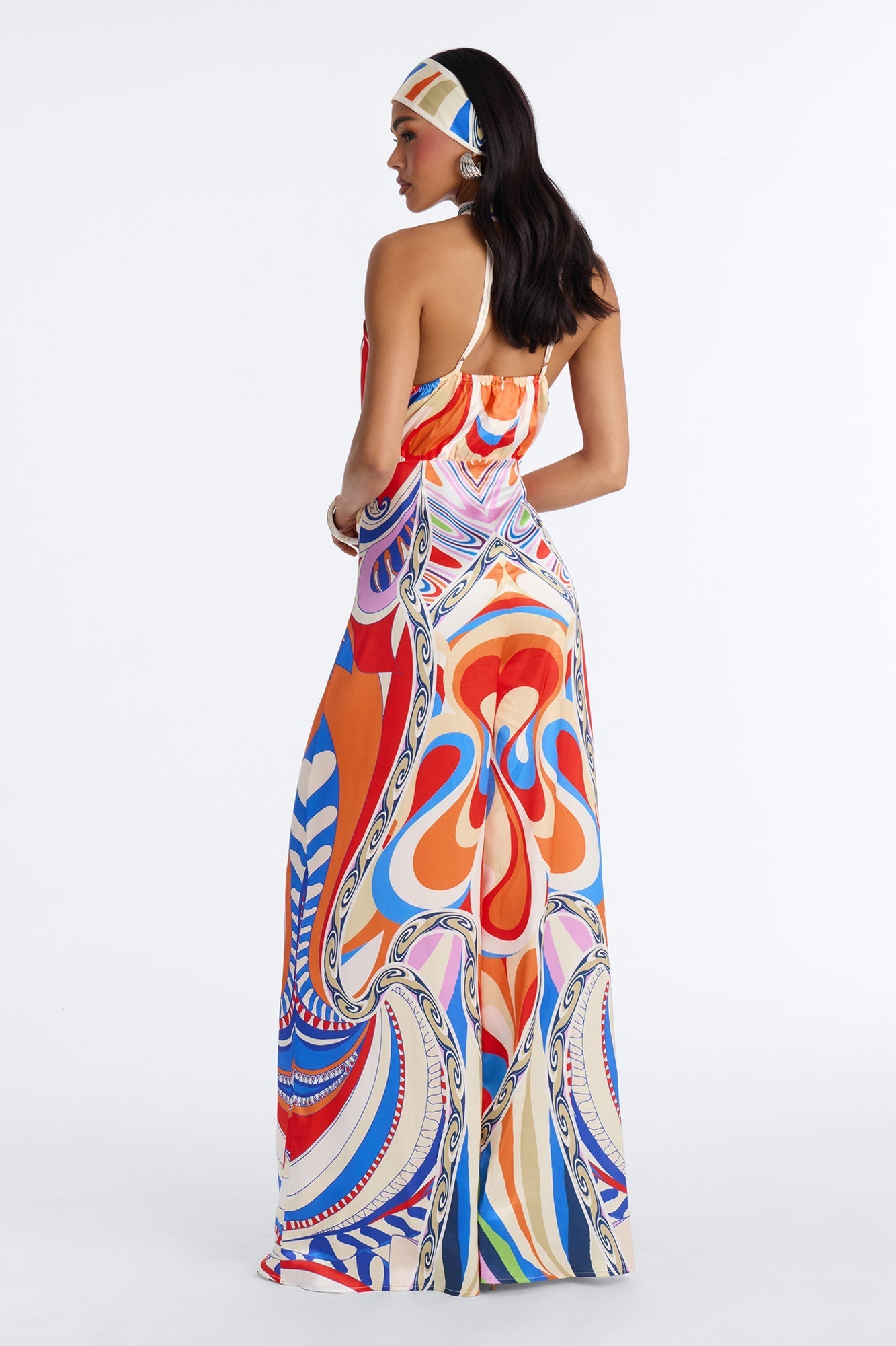 Painted Dream Abstract 2 Piece Satin Jumpsuit - Multi Color Fashion Nova
