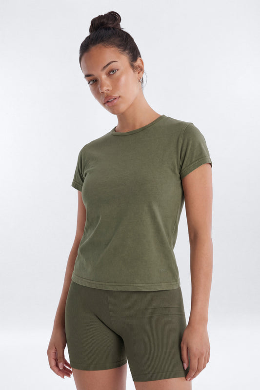 Cotton Jersey Short Sleeve T Shirt - Moss Fashion Nova
