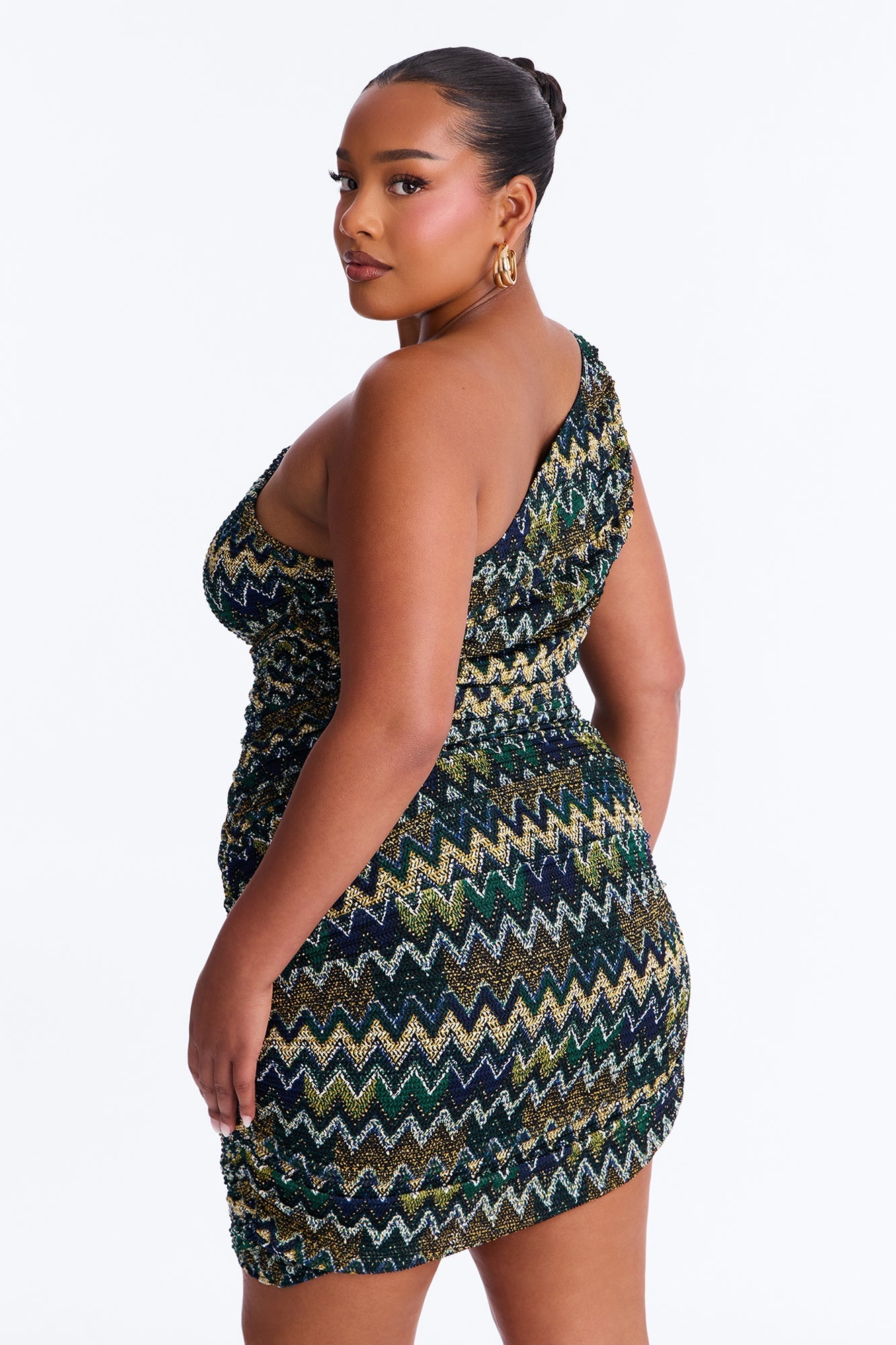 Shoreline Slay Chevron Crochet Mini Dress - Navy/combo Fashion Nova