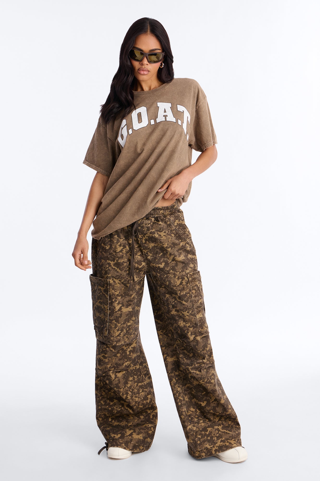 GOAT Washed Tee - Brown