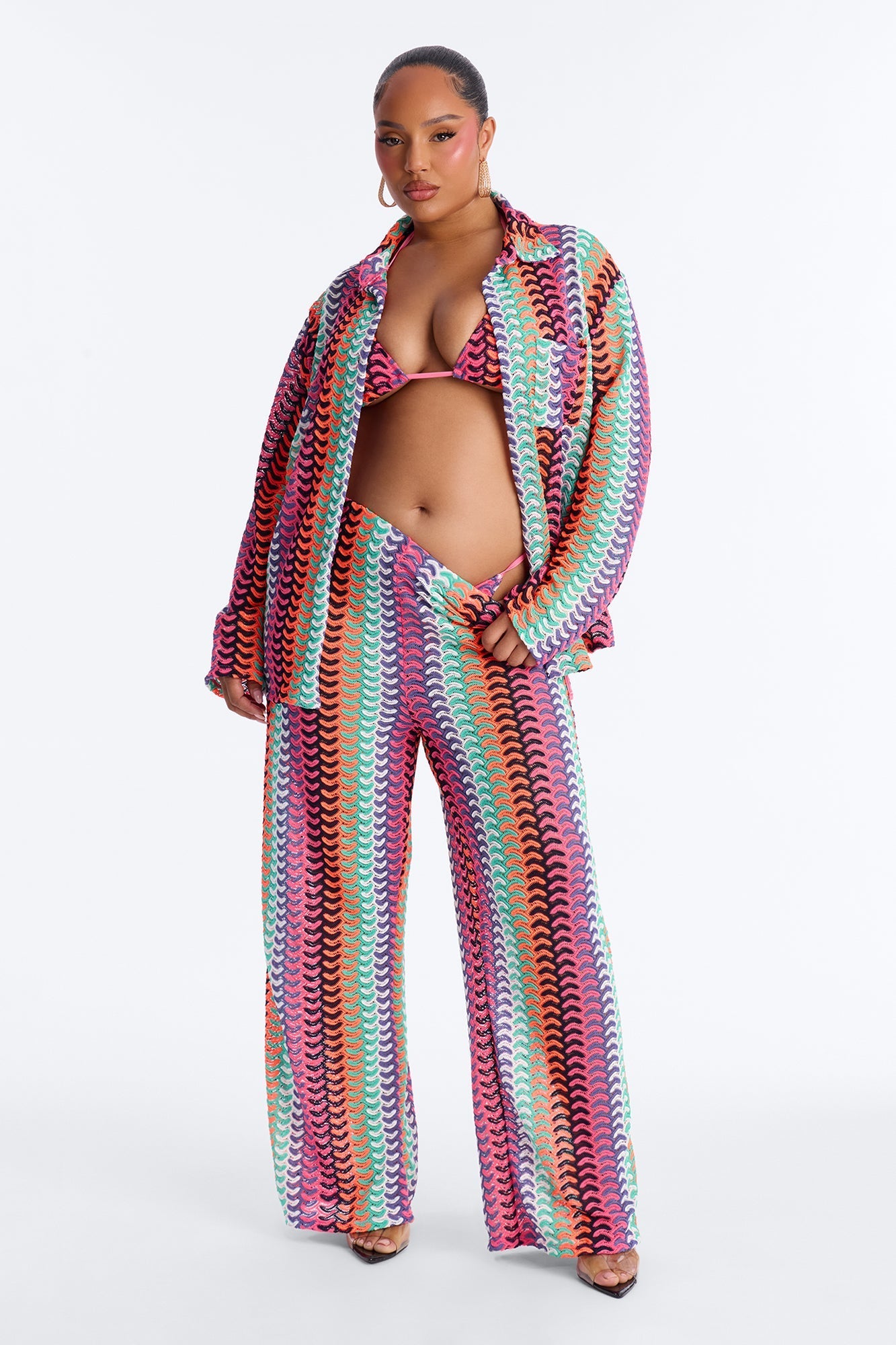 Alicia 4pc Bikini And Coverup Set - Multi Color Fashion Nova