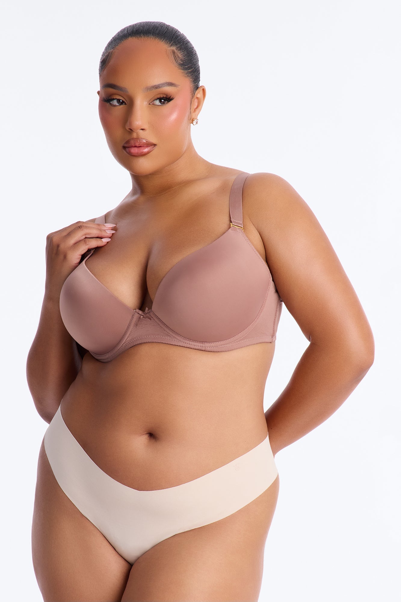 I Got You Push Up Tshirt Bra - Mocha