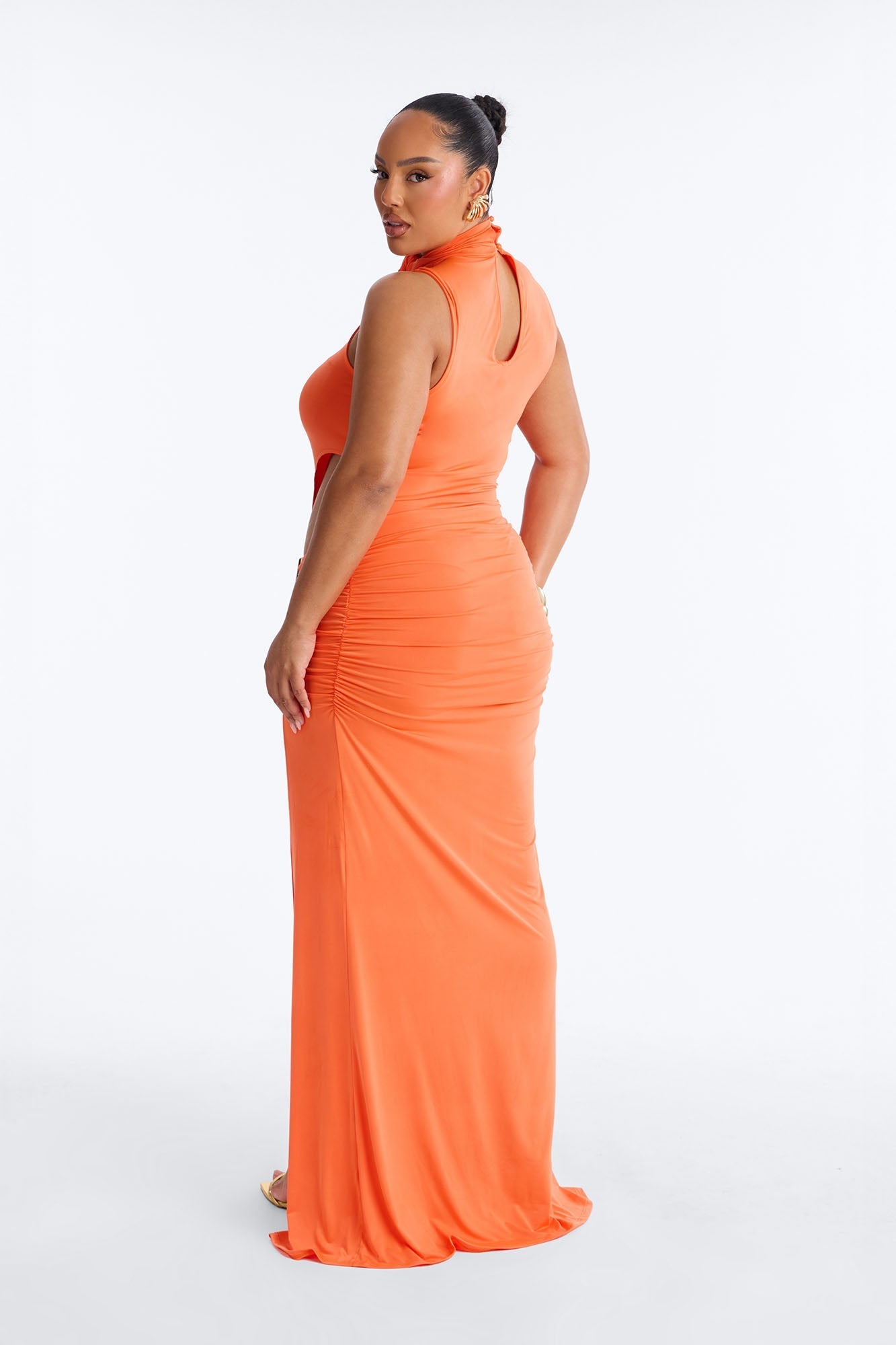 Never Blending In Maxi Dress - Neon Orange Fashion Nova