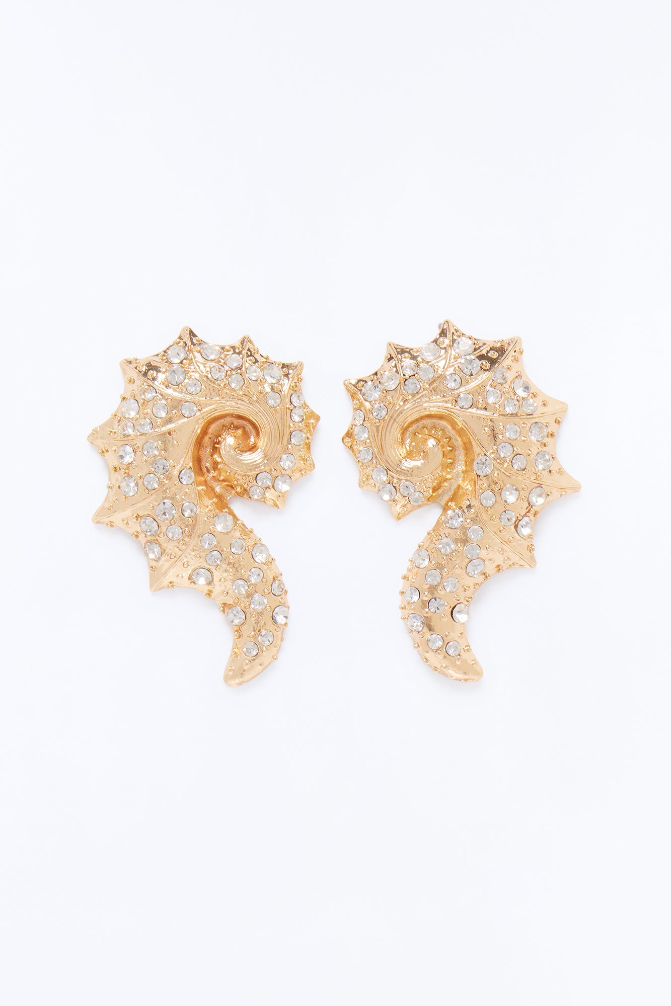Seashell Shine Drop Earrings - Gold