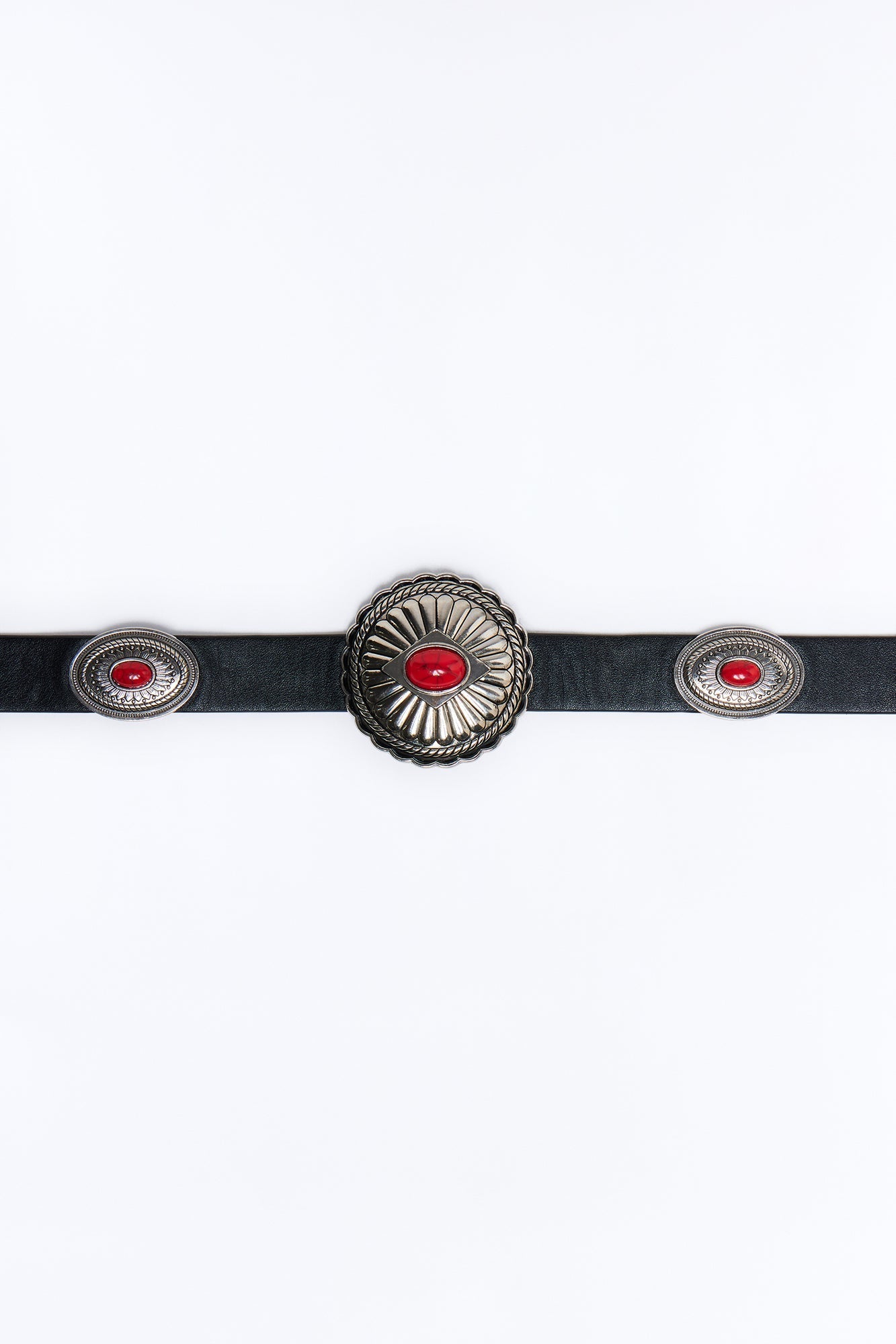 Hot Stones Faux Leather Belt - Black/combo Fashion Nova