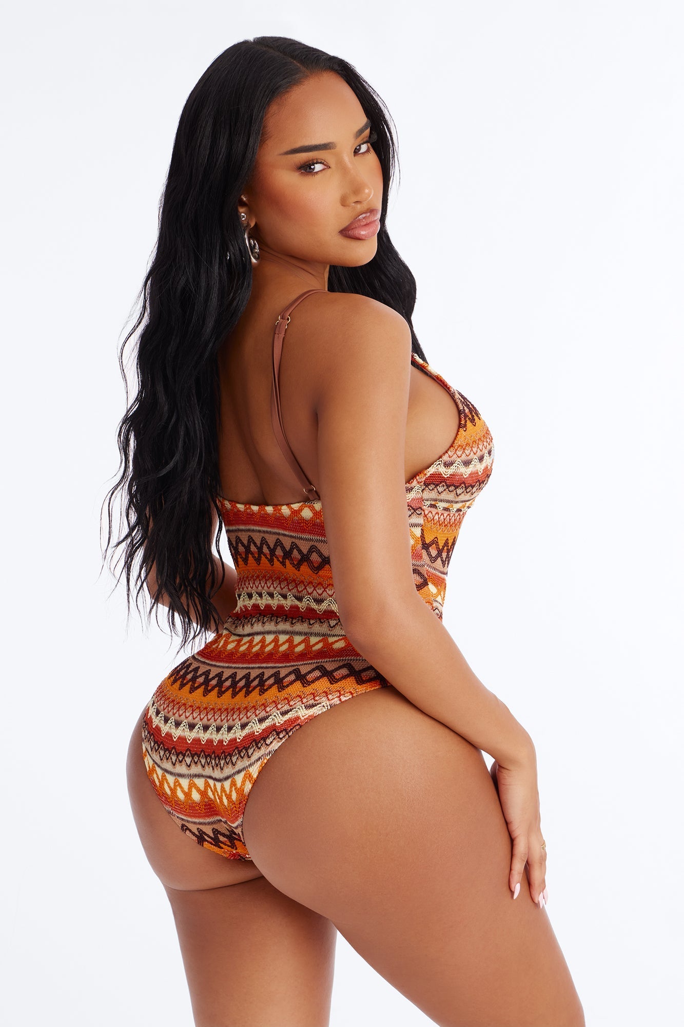 Marnie 1 Piece Swimsuit - Brown/combo Fashion Nova