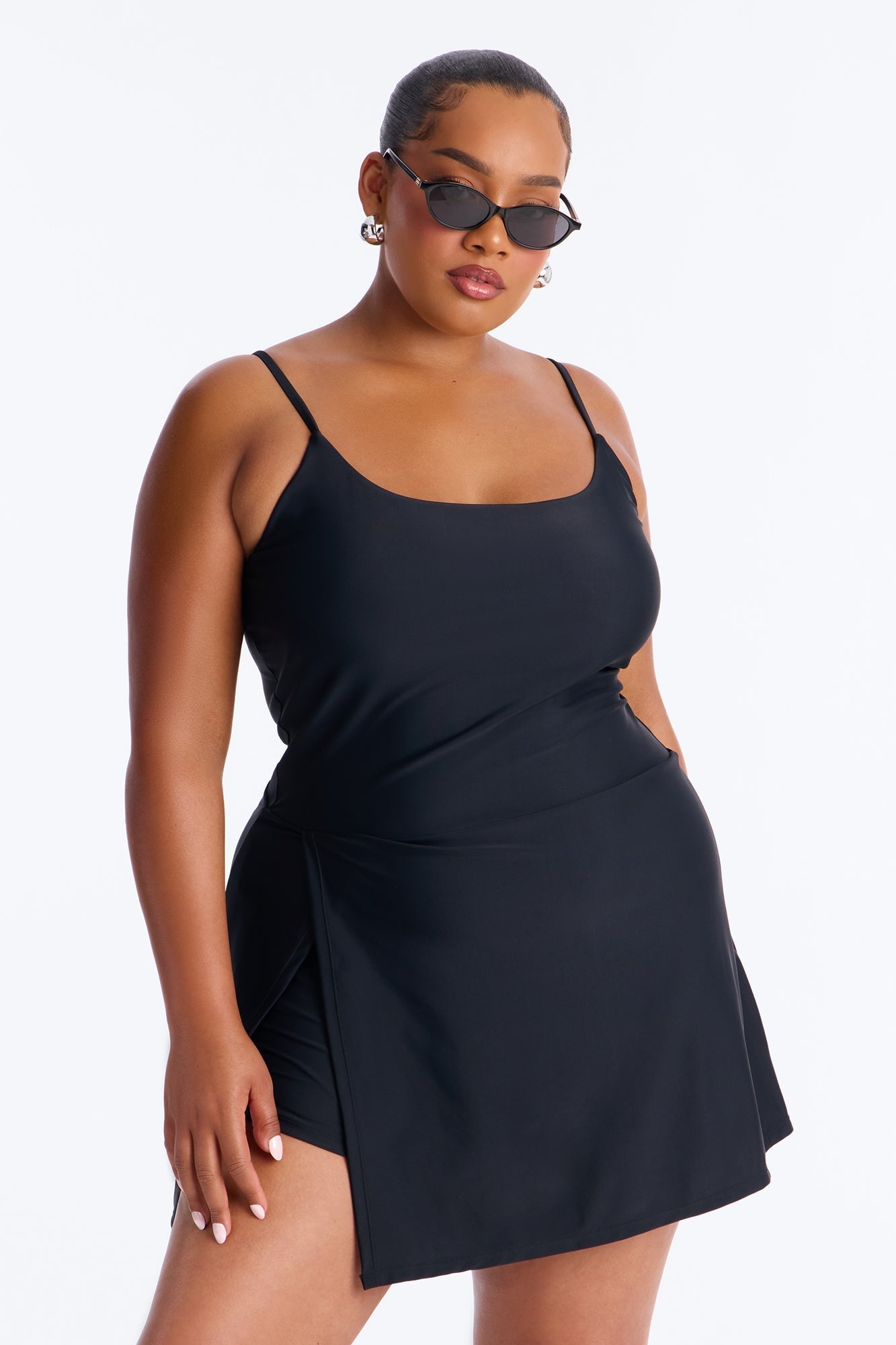 Layla 1 Piece Swimsuit Dress - Black Fashion Nova