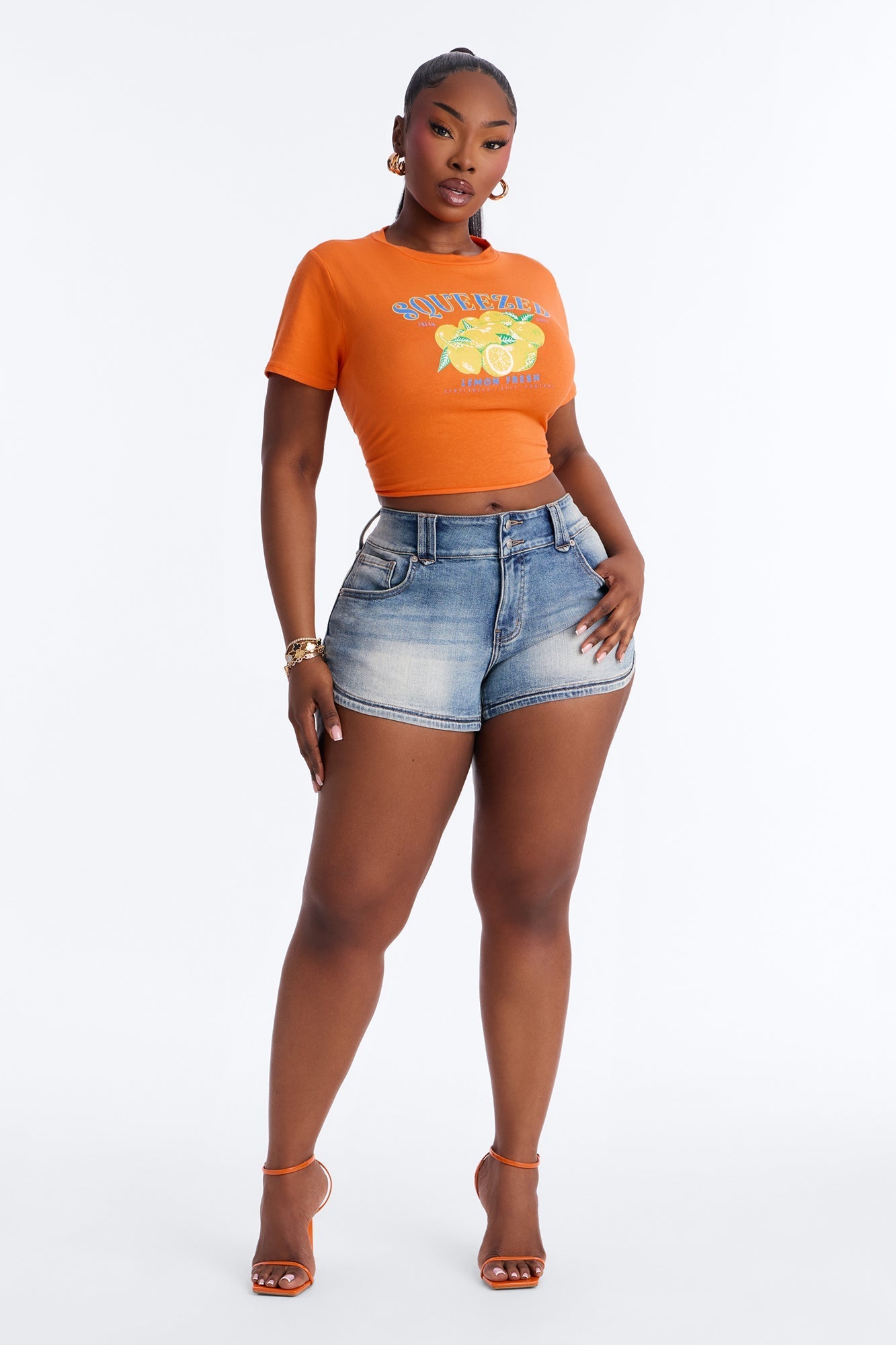 Key Largo Stretch Low Rise Denim Shorts - Vintage Wash Fashion Nova