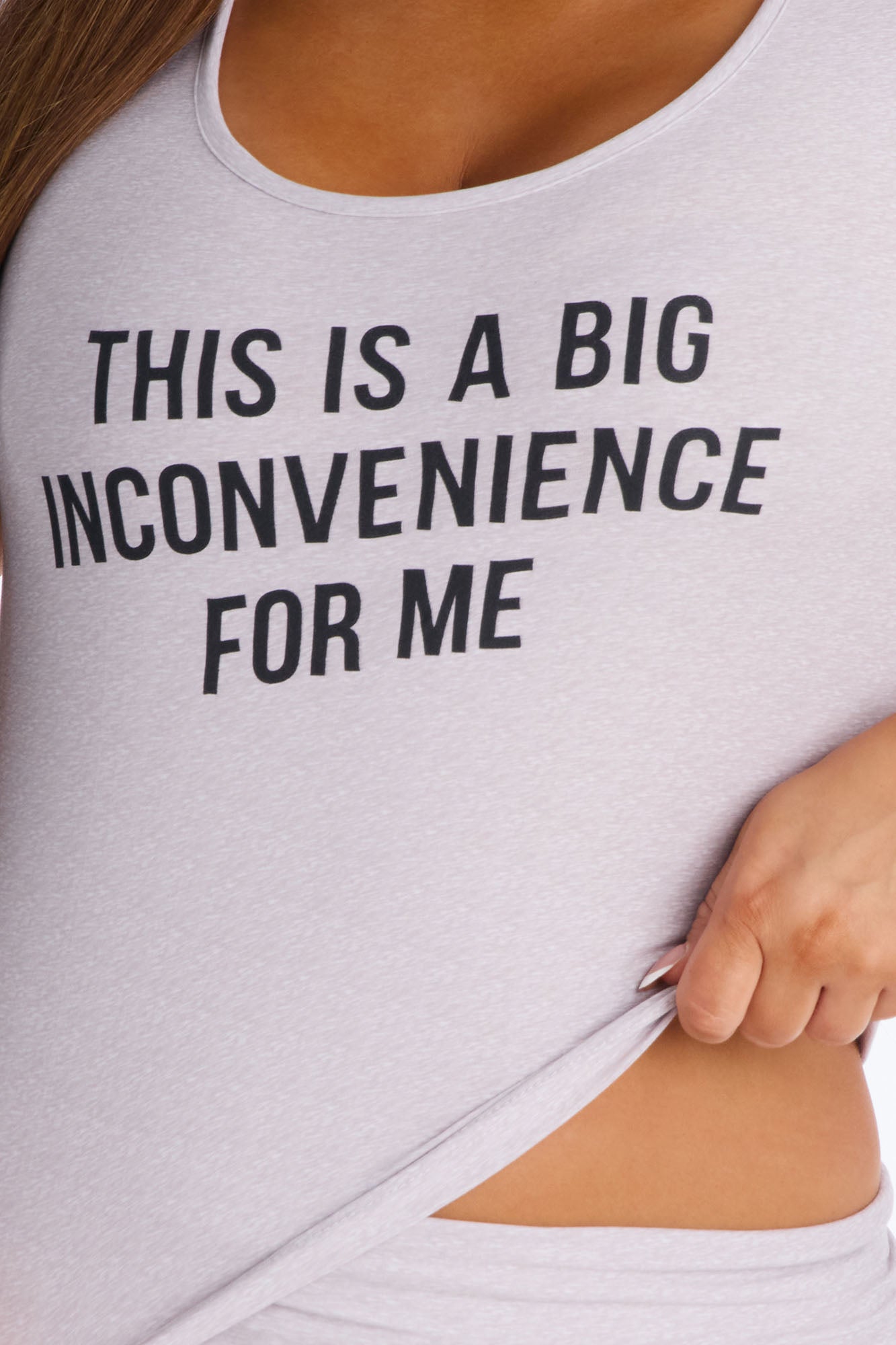 Big Inconvenience For Me PJ Short Set - Heather Grey Fashion Nova