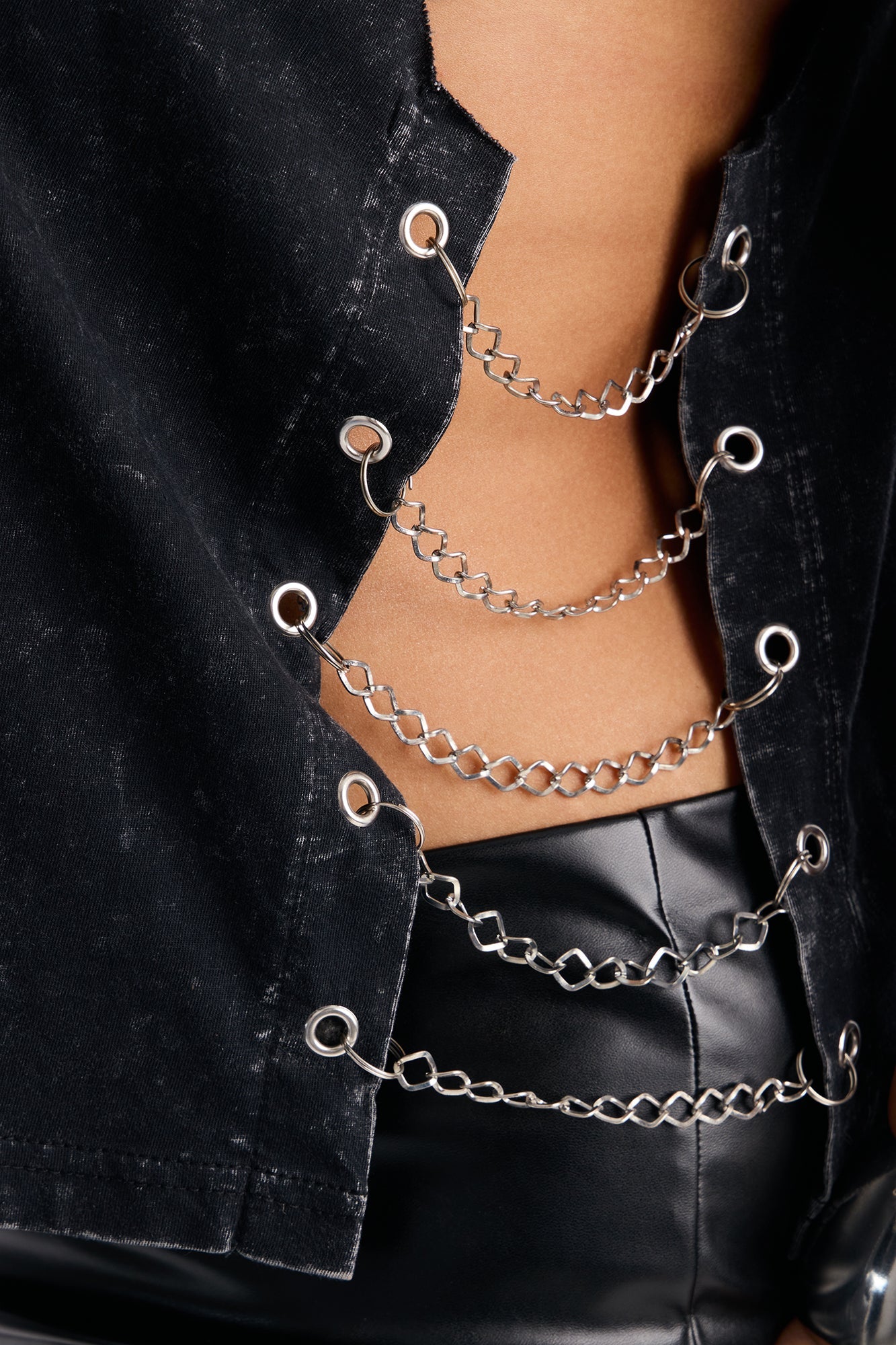 ACDC Washed Side Chain Tank - Black Wash