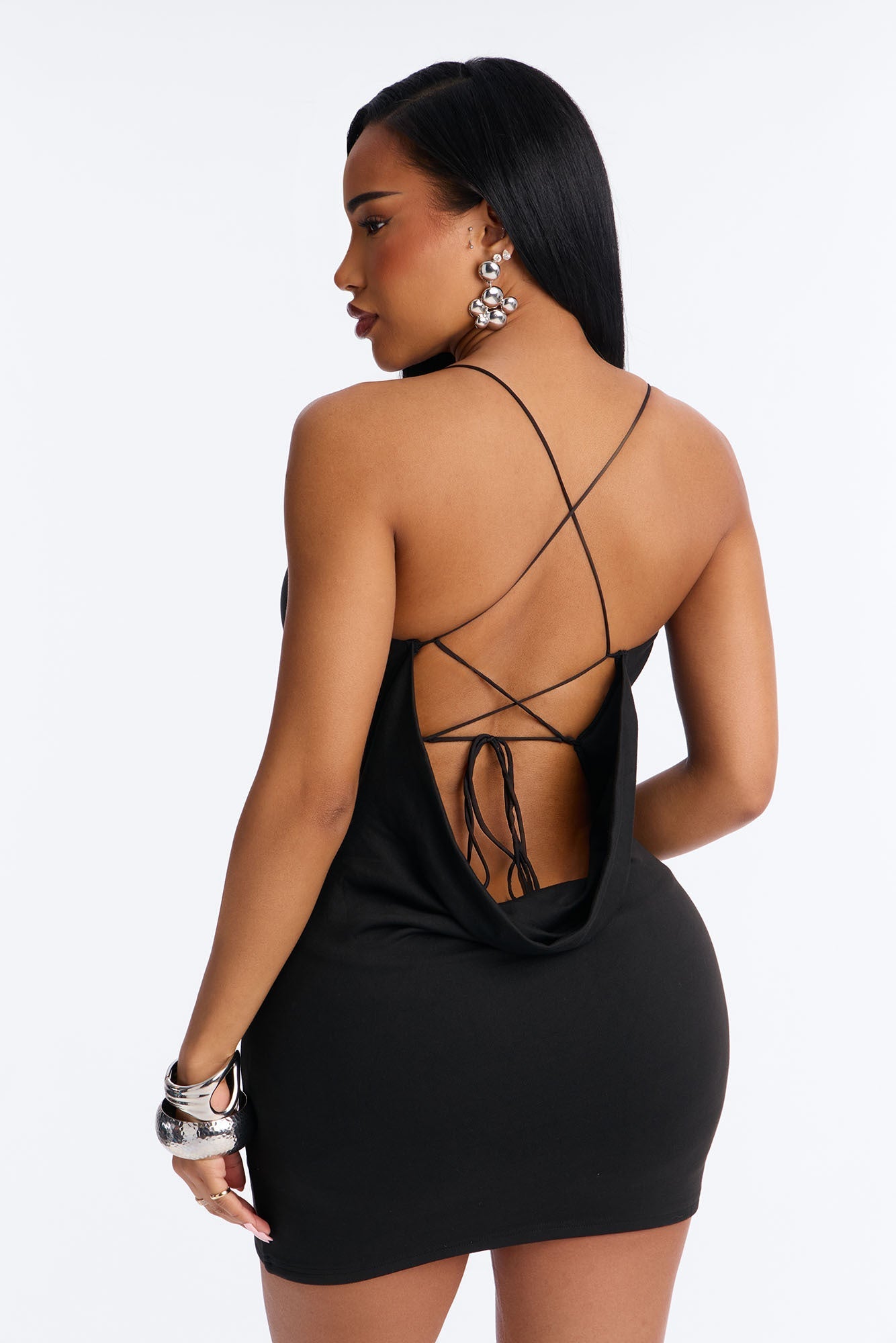Too Cute To Care Faux Suede Micro Mini Dress - Black Fashion Nova