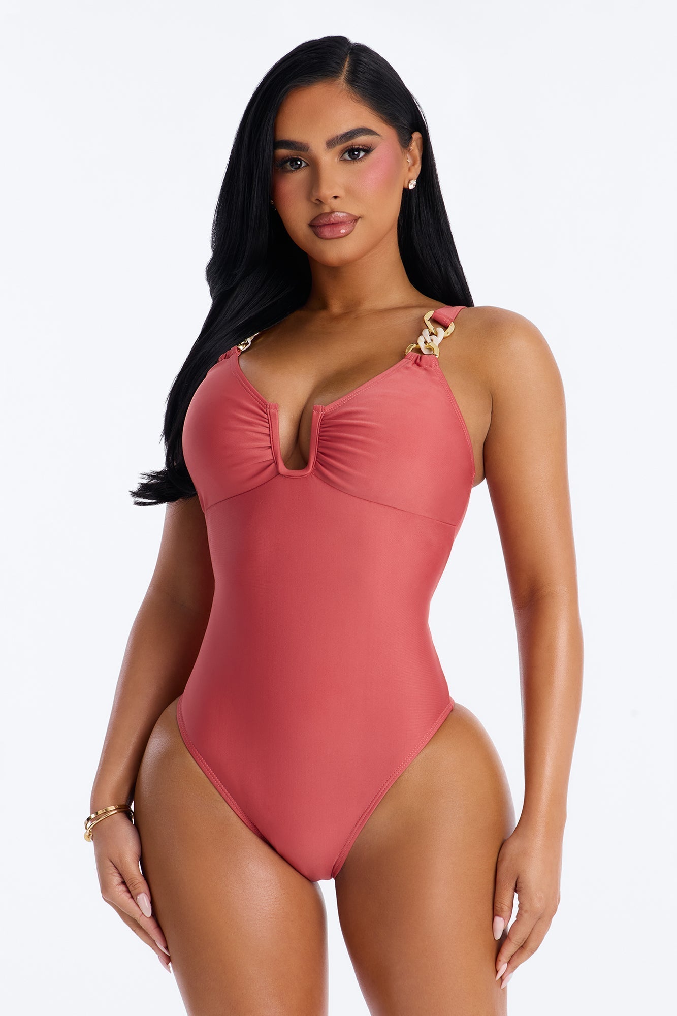 All Part Of The Plan 1 Piece Swimsuit - Rust Fashion Nova