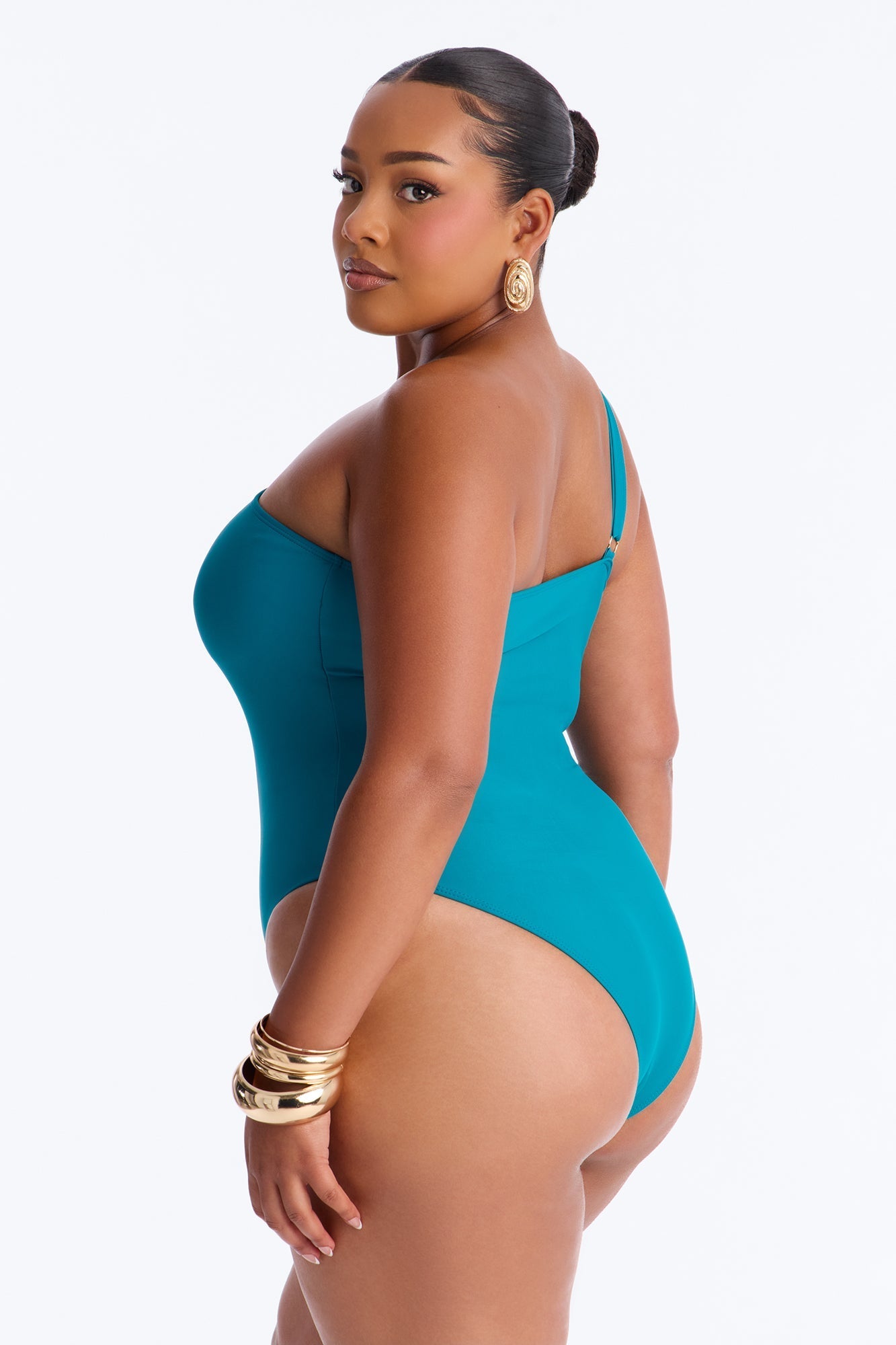 Perfect Waves Hardware Cutout 1 Piece Swimsuit - Teal Fashion Nova