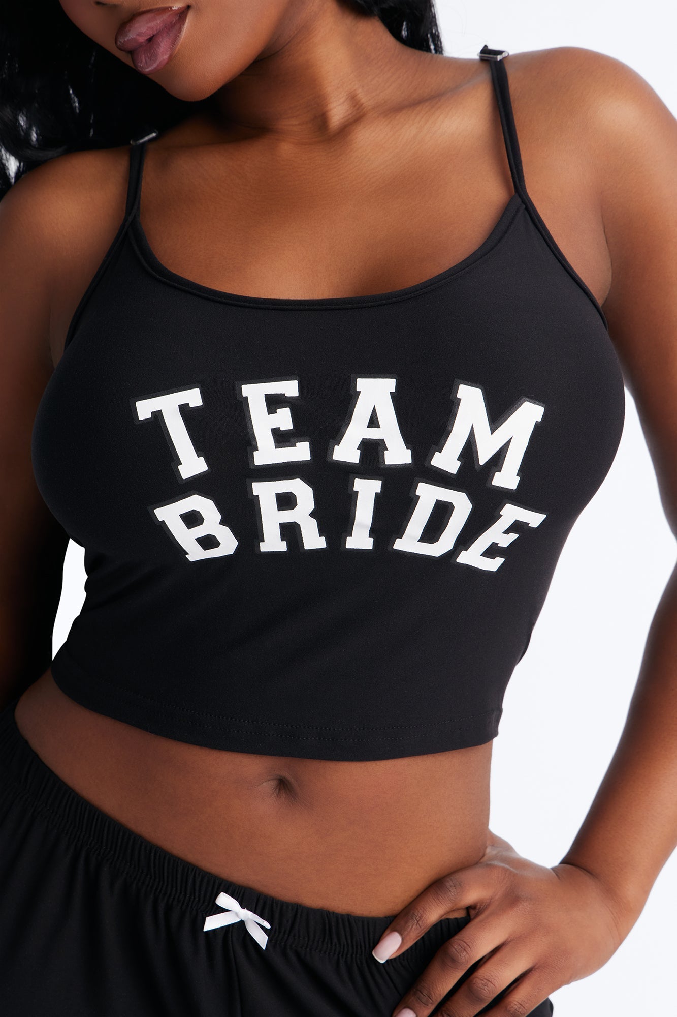 Team Bride Boarding PJ Set - Black Fashion Nova