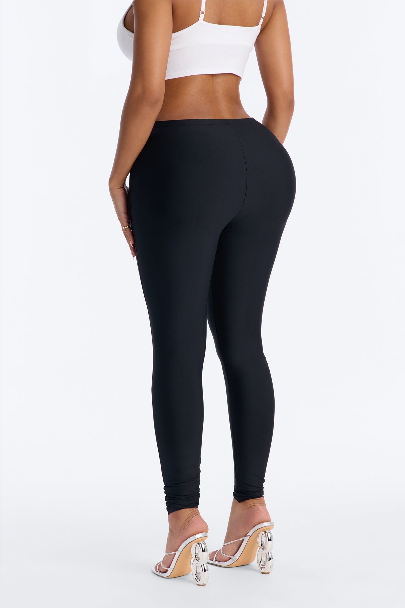 Hate Much High Waisted Butt Enhanced Padding Leggings - Black Fashion Nova