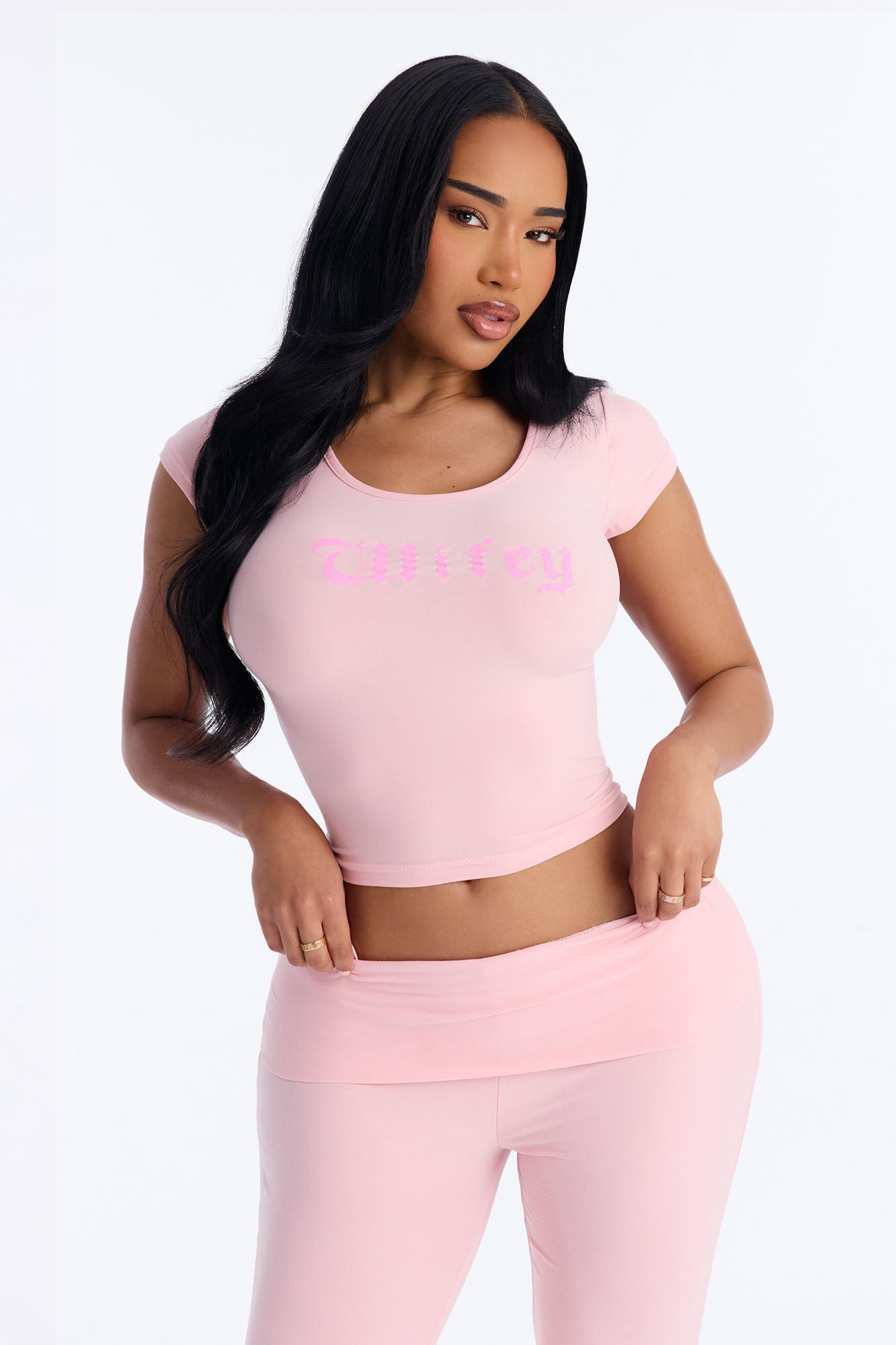 Wifey For Lifey Tee & Pant PJ Set - Pink Fashion Nova