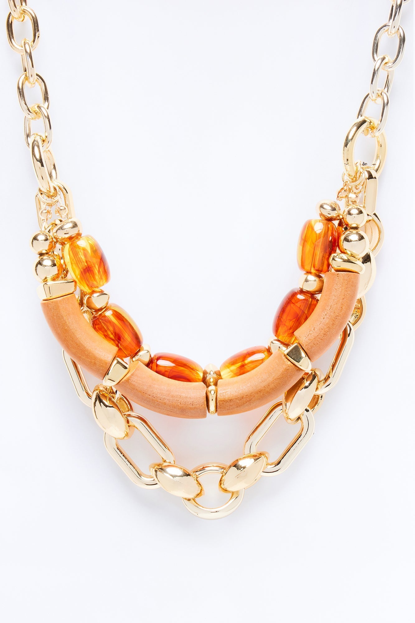 Spring Breaker Layered Necklace - Gold/Brown Fashion Nova