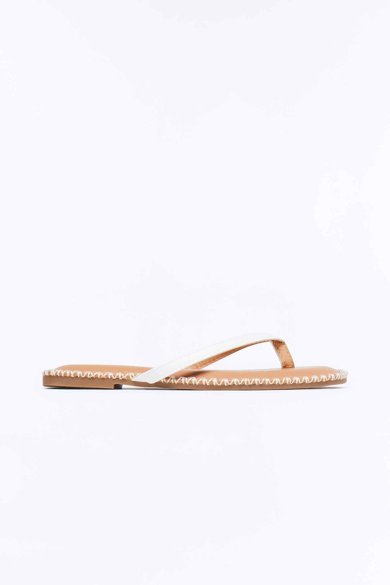 Kassidy Flip Flops - White Fashion Nova