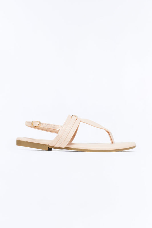 Rani Hardware Sandals - Beige Fashion Nova
