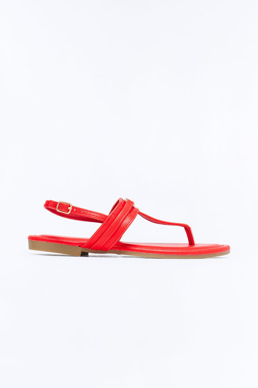 Rani Hardware Sandals - Red Fashion Nova