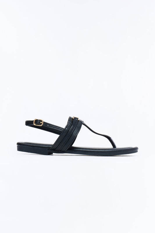 Rani Hardware Sandals - Black Fashion Nova