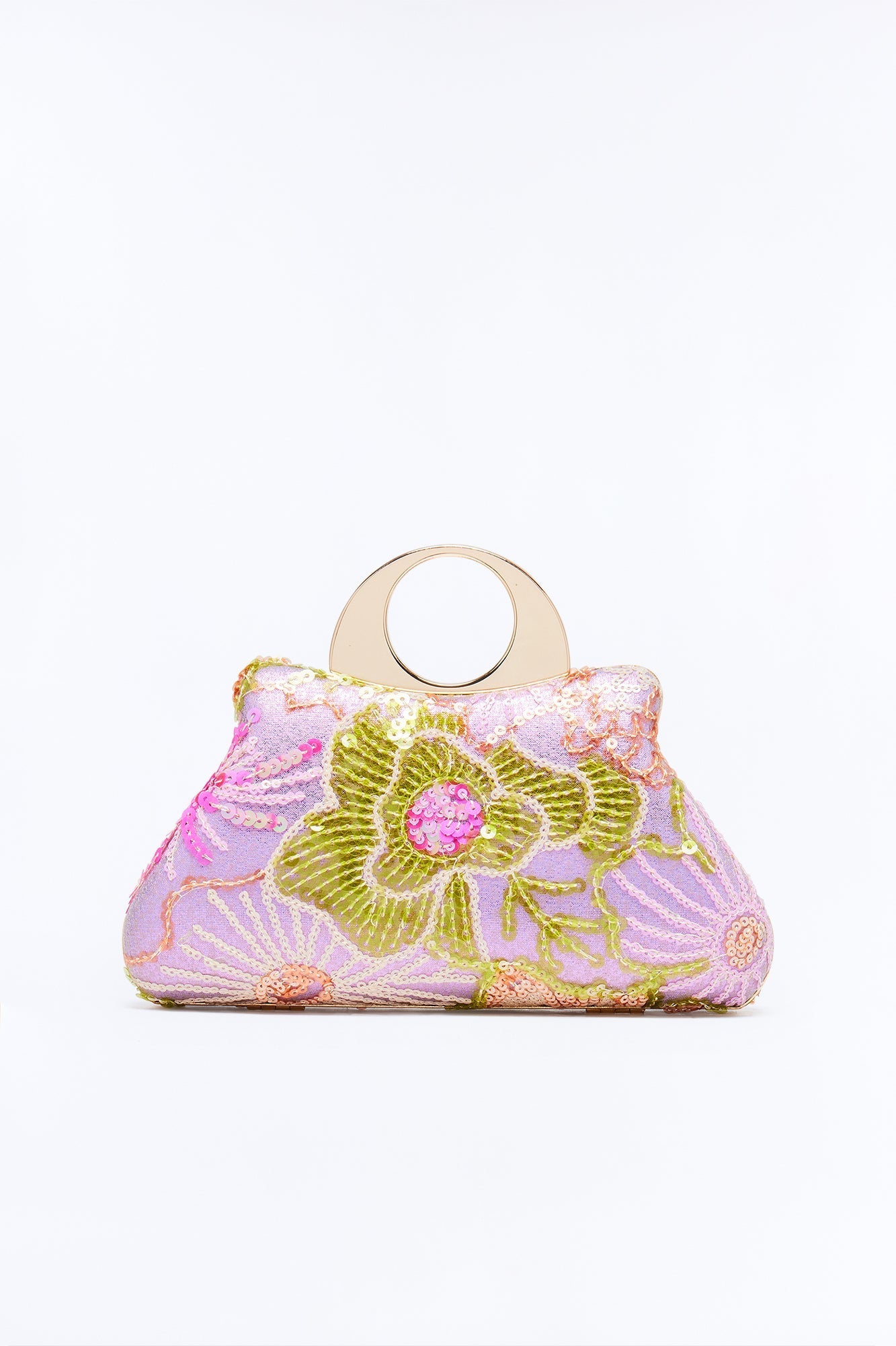 Lavender Dreams Sequin Clutch - Purple/combo Fashion Nova