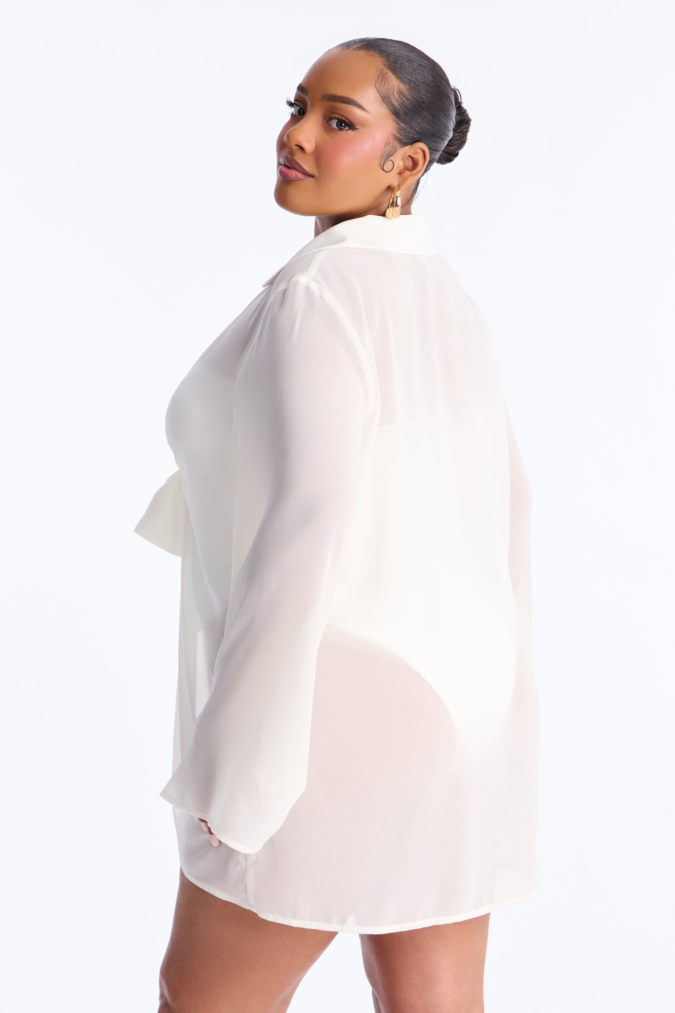 Lush Linen Swim Cover Up Mini Dress - White Fashion Nova