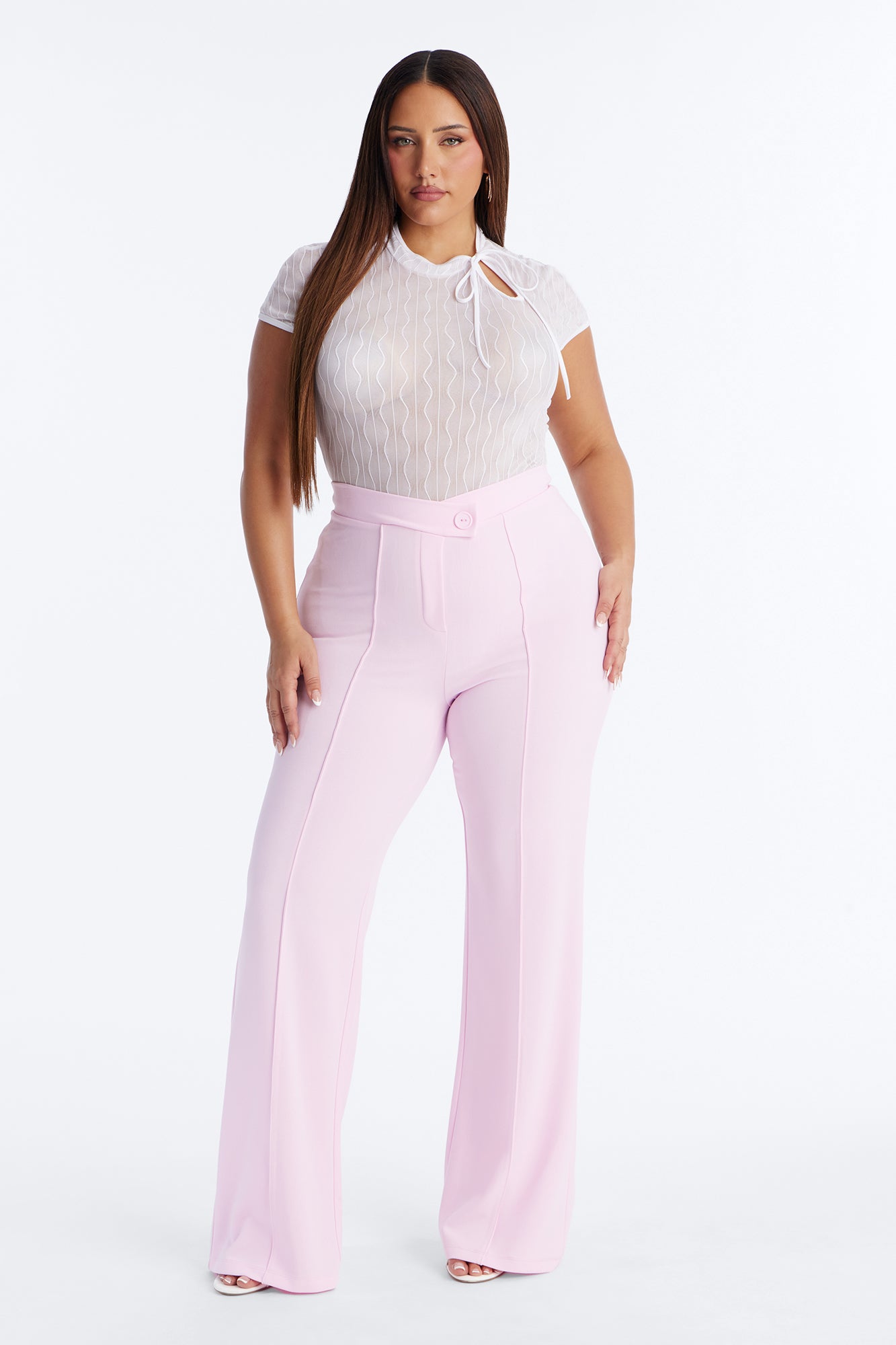 Call It Even Wide Leg Dress Pants - Light Pink Fashion Nova