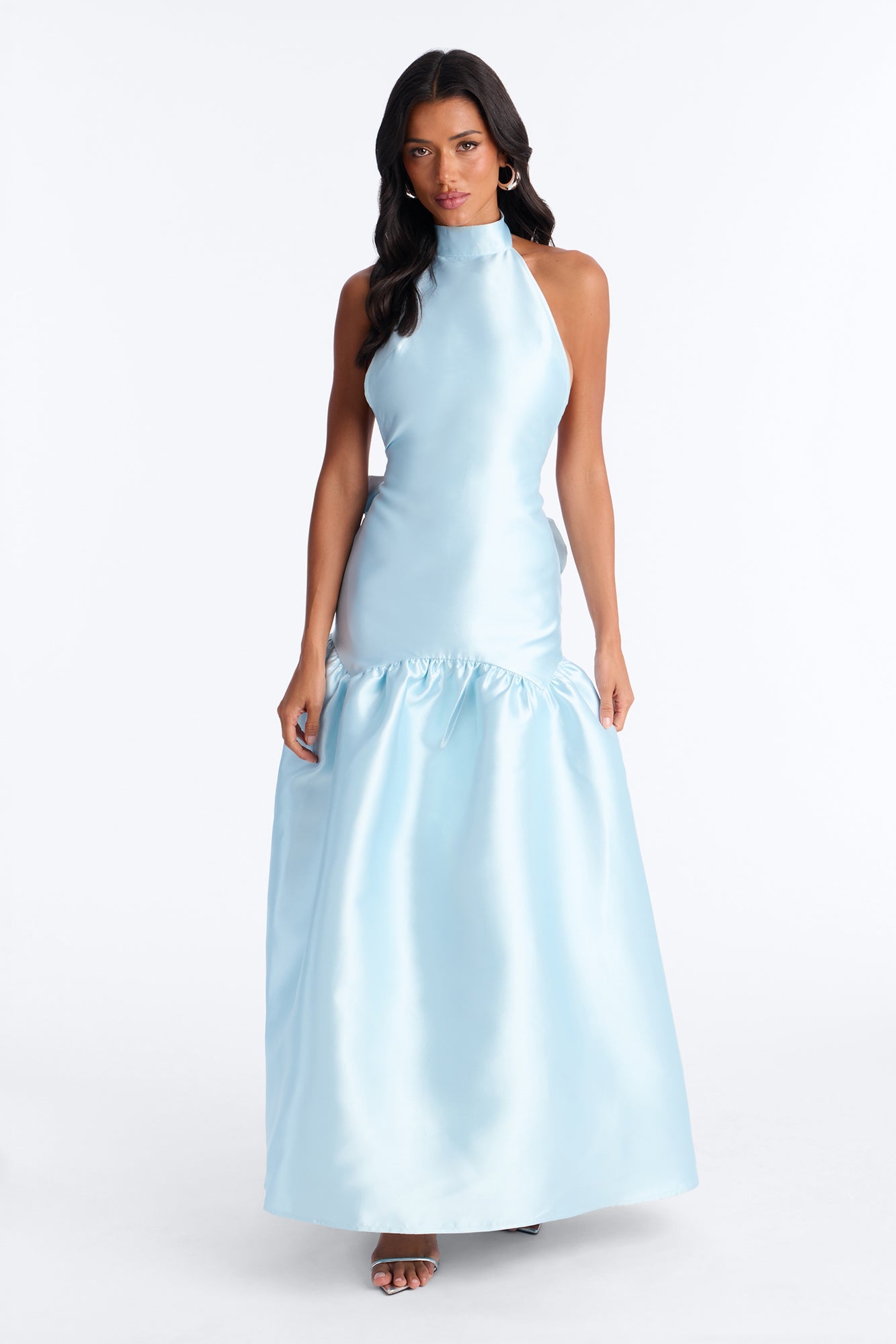 Absolute Stunner Bow Gown - Light Blue Fashion Nova