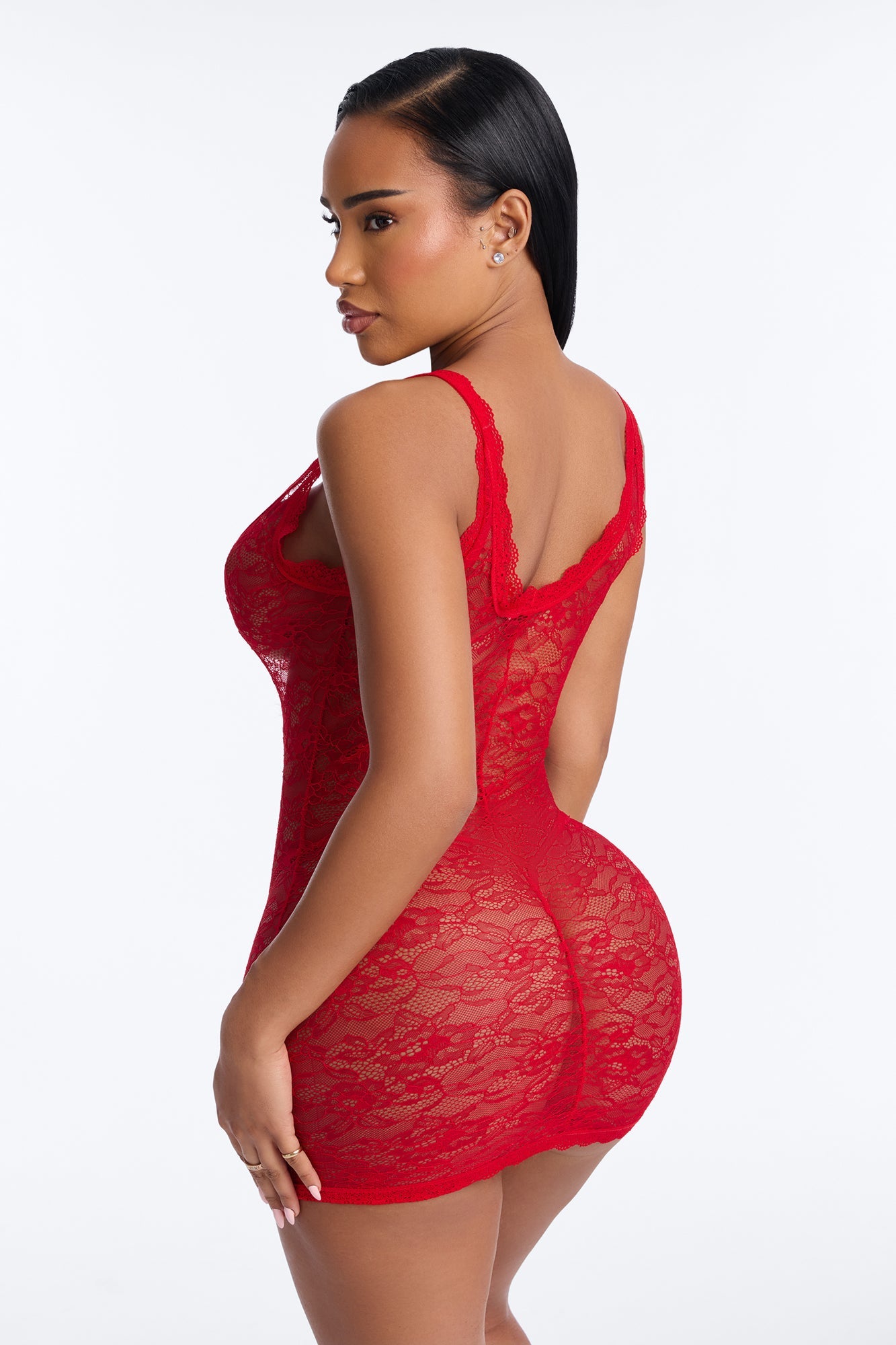 After 2am Lace Babydoll - Wine