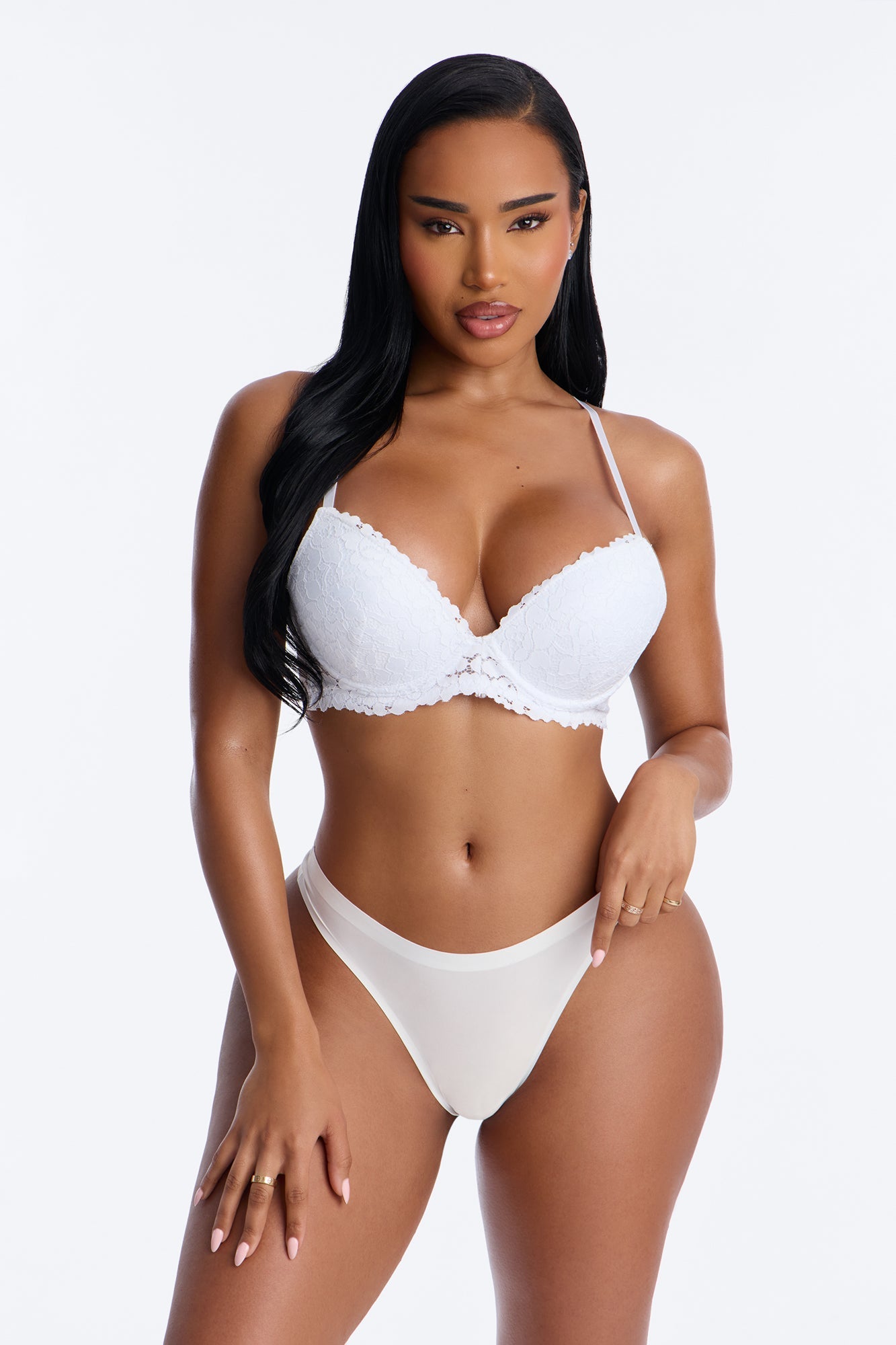 Unstoppable Lace Push Up Bra - White