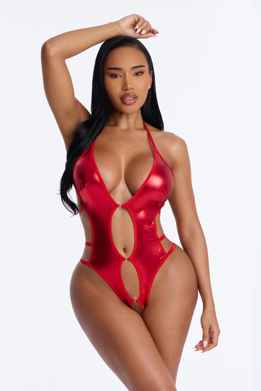 Get To Know Me Glossy Teddy - Red