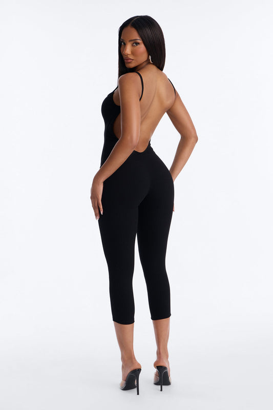 Chelsea Snatched Jumpsuit - Black