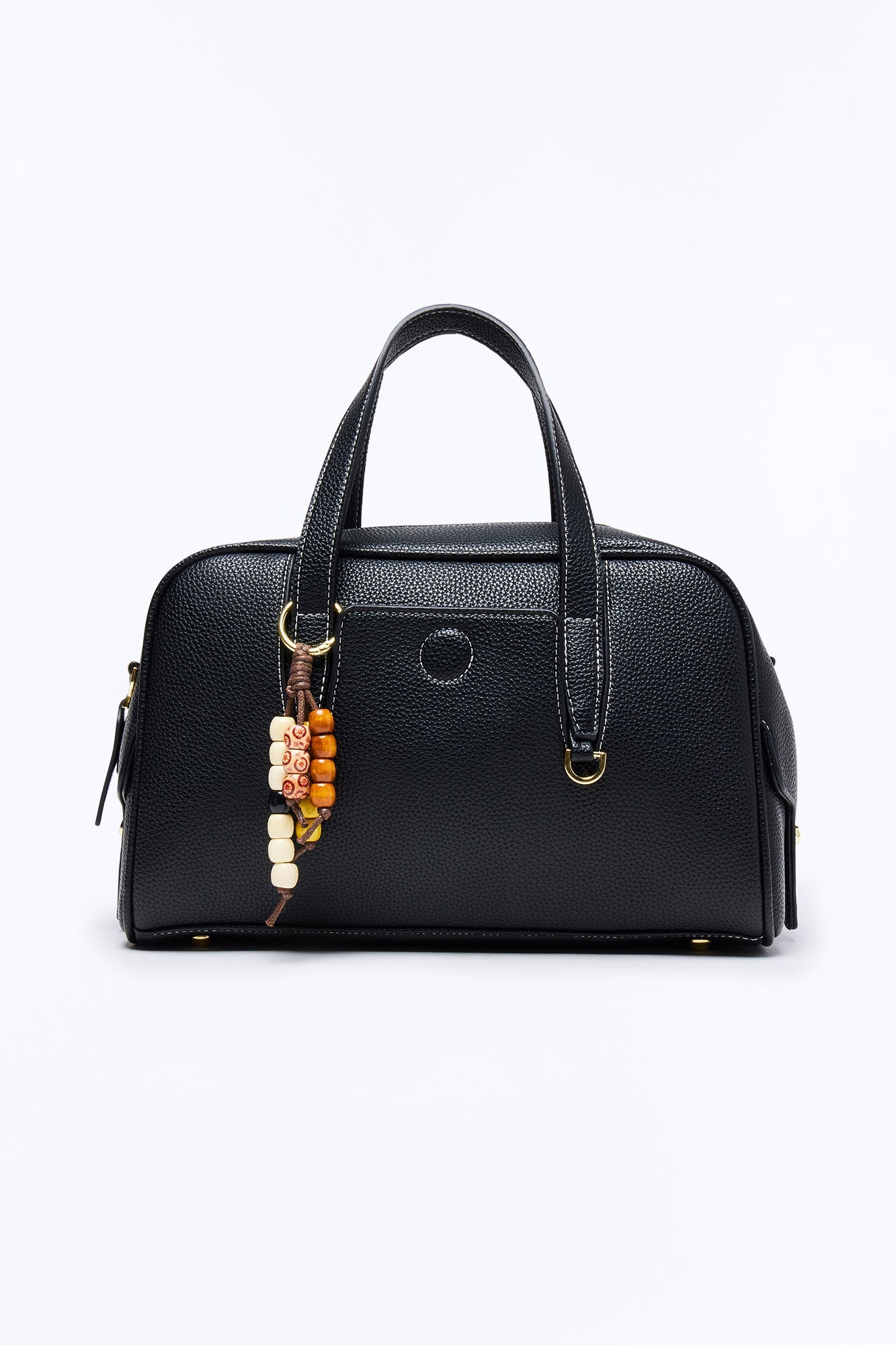 New Must Faux Leather Satchel Bag - Black